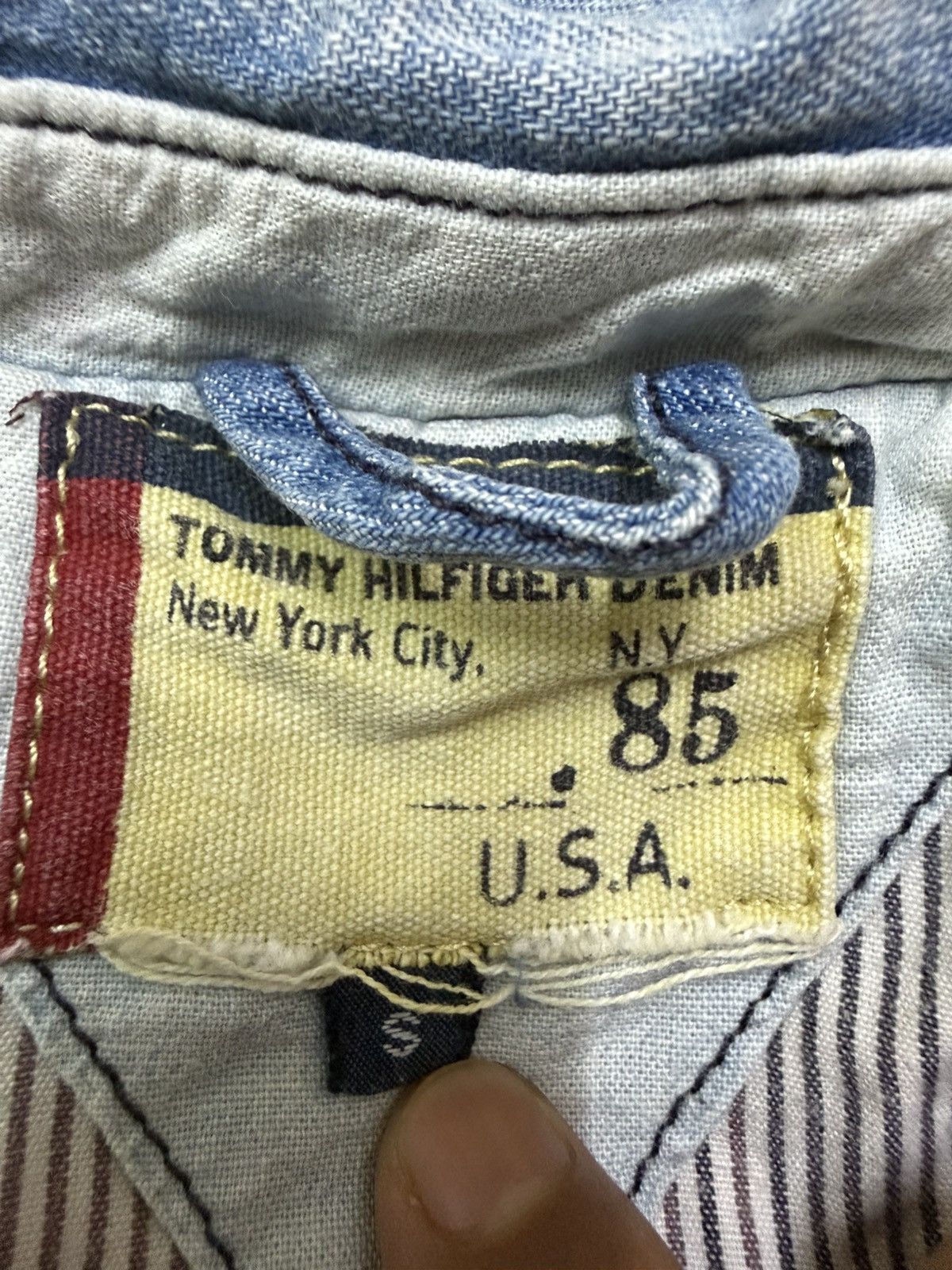 Tommy Hilfiger Tommy Hilfiger light wash denim blazer jacket patch pocket Size XS / US 0-2 / IT 36-38 - 10 Thumbnail