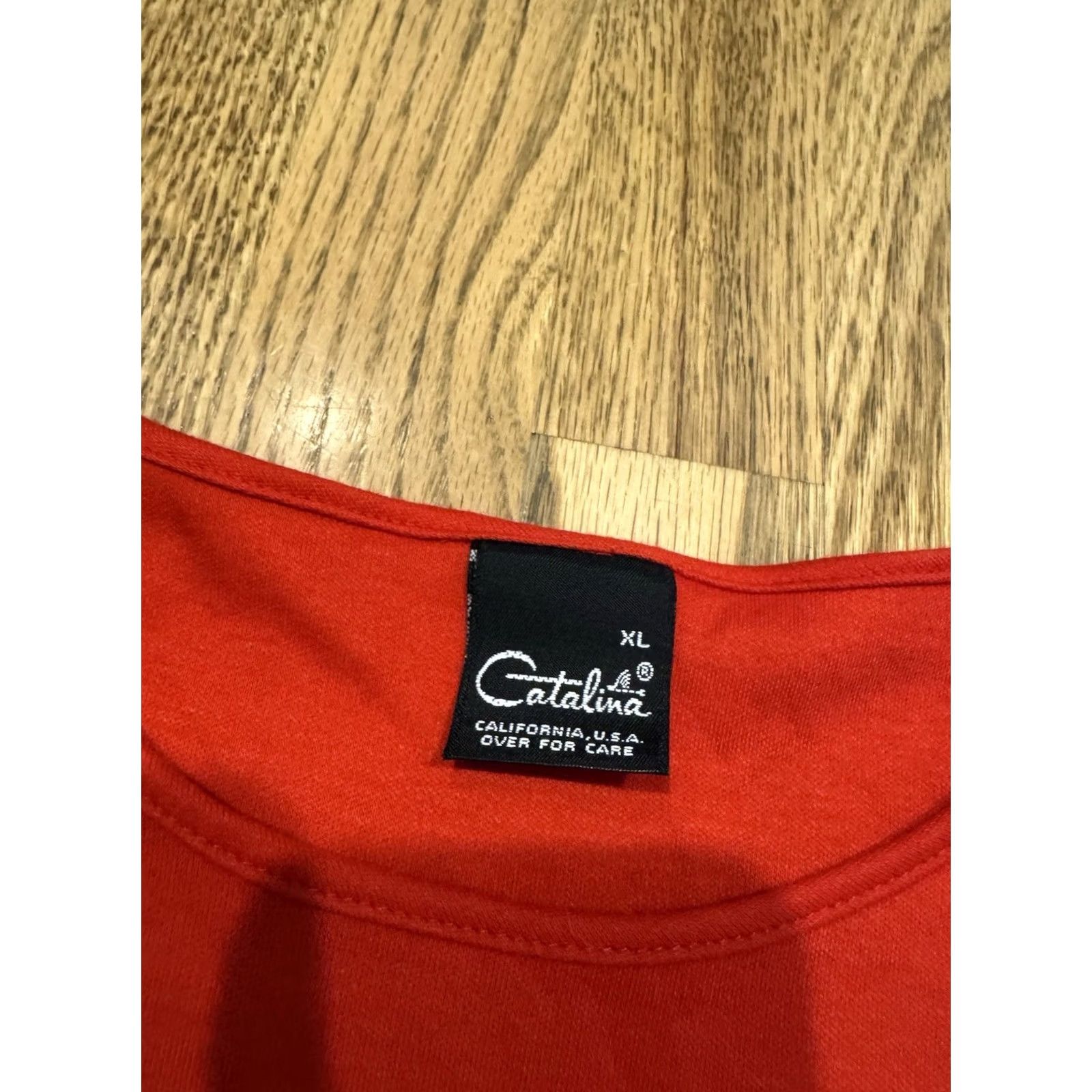 Catalina VINTAGE Catalina Striped T Shirt Women’s XL Nautical Sailing Pocket Blue Red Cotton Blend Knit Short Sleeve Casual Size XL / US 12-14 / IT 48-50 - 2 Thumbnail