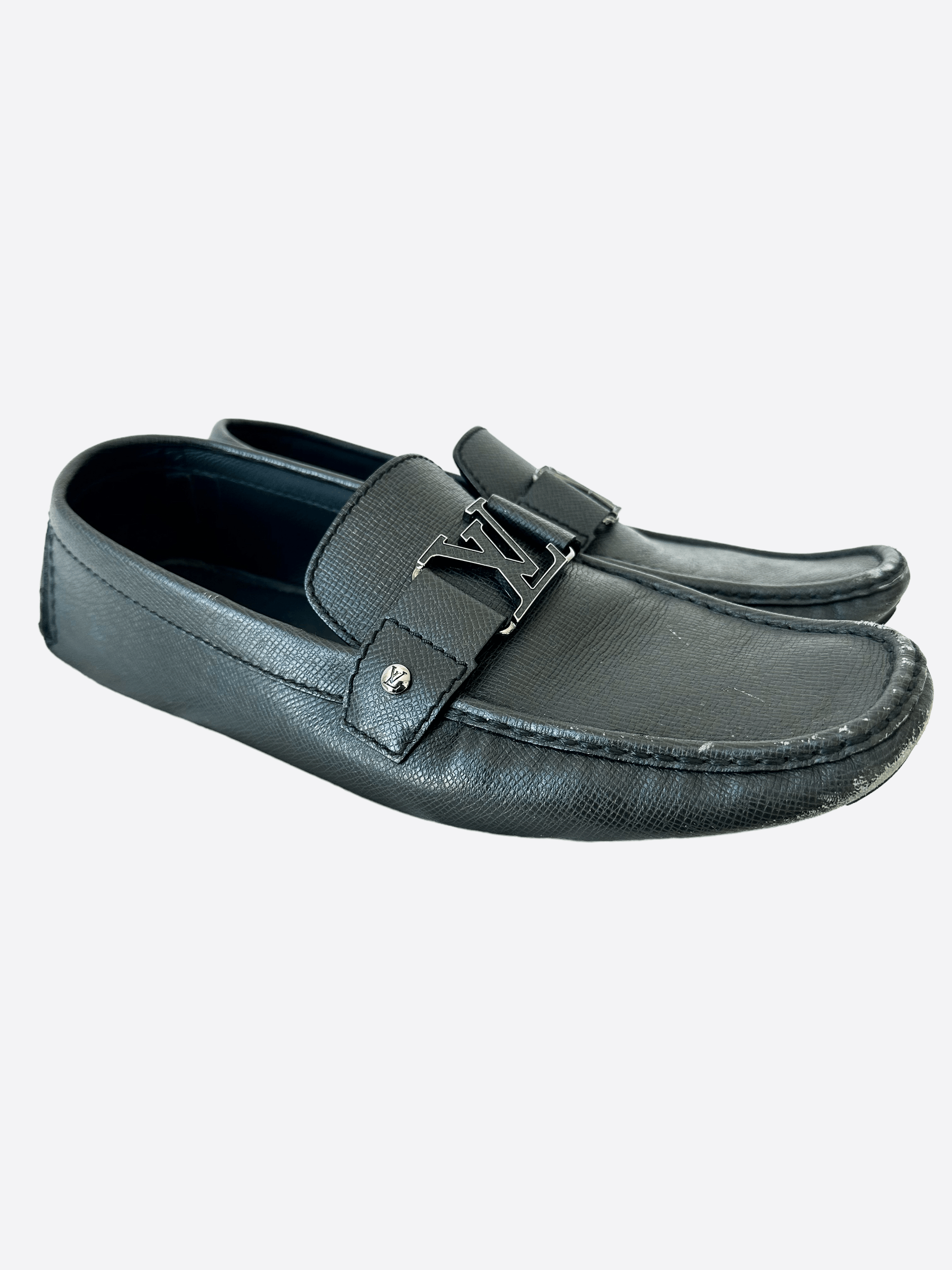 Louis Vuitton Louis Vuitton Dark Navy Logo Loafers Size US 11 / EU 44 - 2 Thumbnail