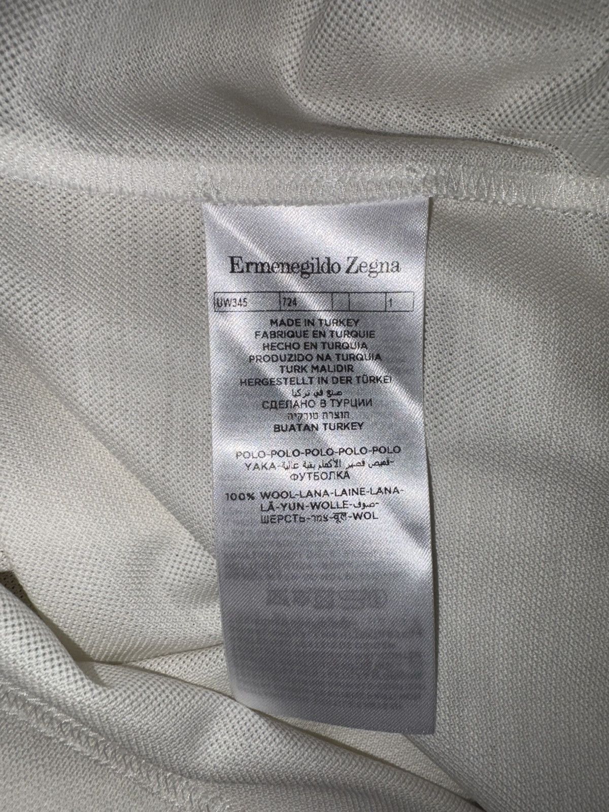 Ermenegildo Zegna Ermenegildo Zegna White Polo Size US L / EU 52-54 / 3 - 5 Thumbnail