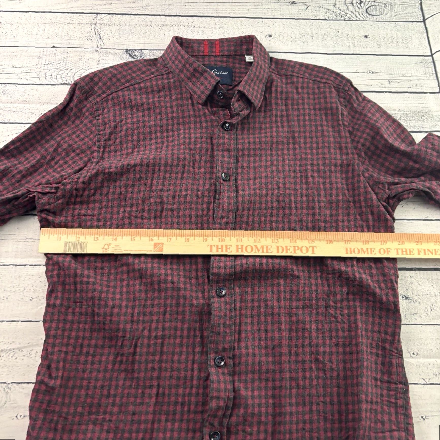 Robert Graham Robert Graham Plaid Button-Up Long Sleeve Flannel Shirt Mens Large Red Size US L / EU 52-54 / 3 - 4 Thumbnail