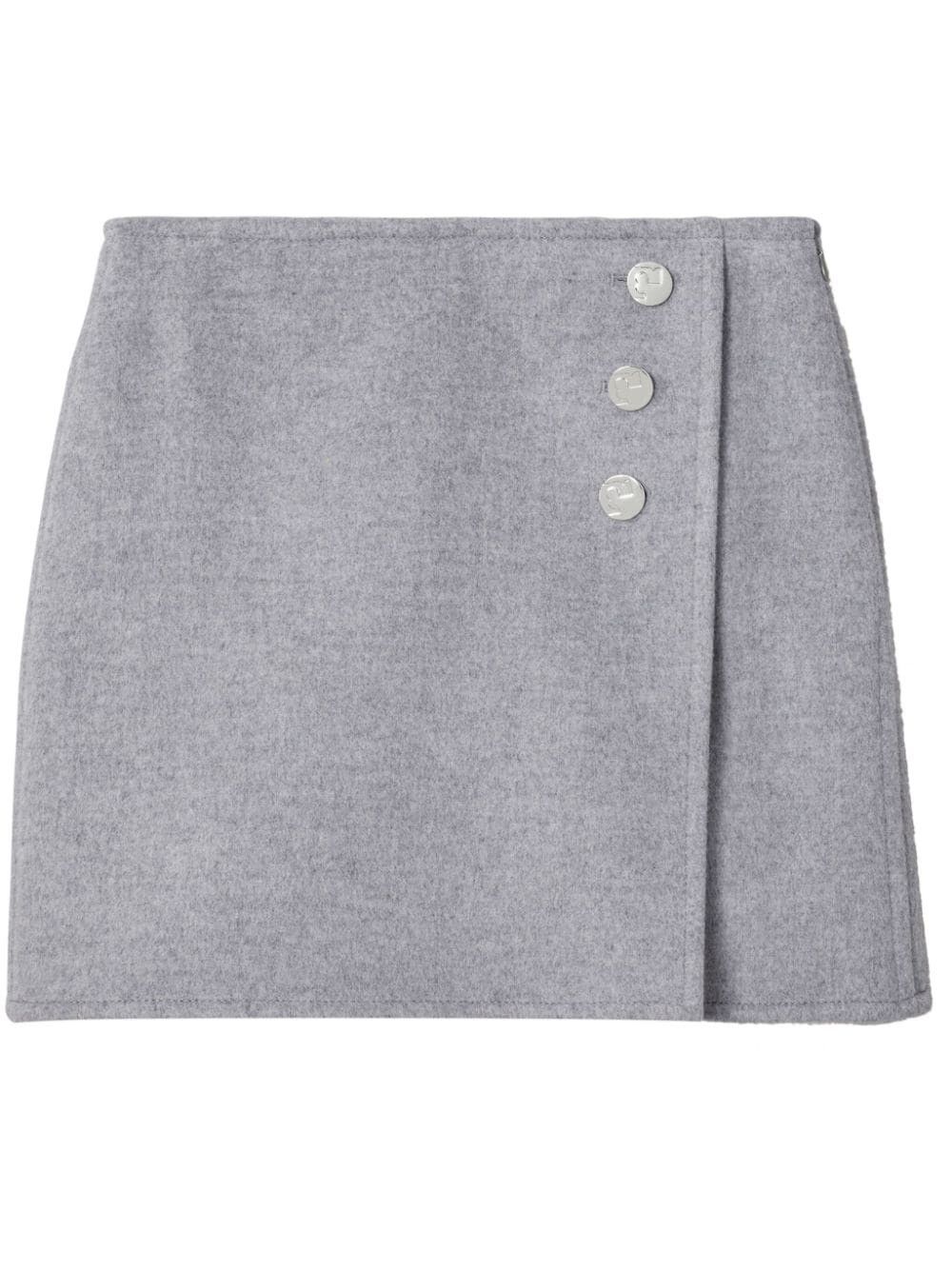 Tory Burch o1s22i1n1024 Mini T Monogram Skirt in Grey Size 26" / US 2 / IT 38 - 1 Thumbnail