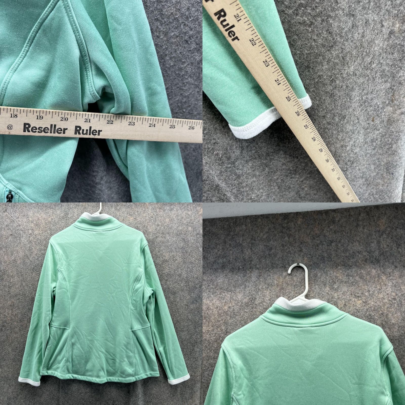 The North Face VINTAGE? No — The North Face Sweater Women XL Teal Full Zip Polyester Fleece Logo All Seasons Winter Fall Spring Casual Womens Regular Size XL / US 12-14 / IT 48-50 - 8 Thumbnail