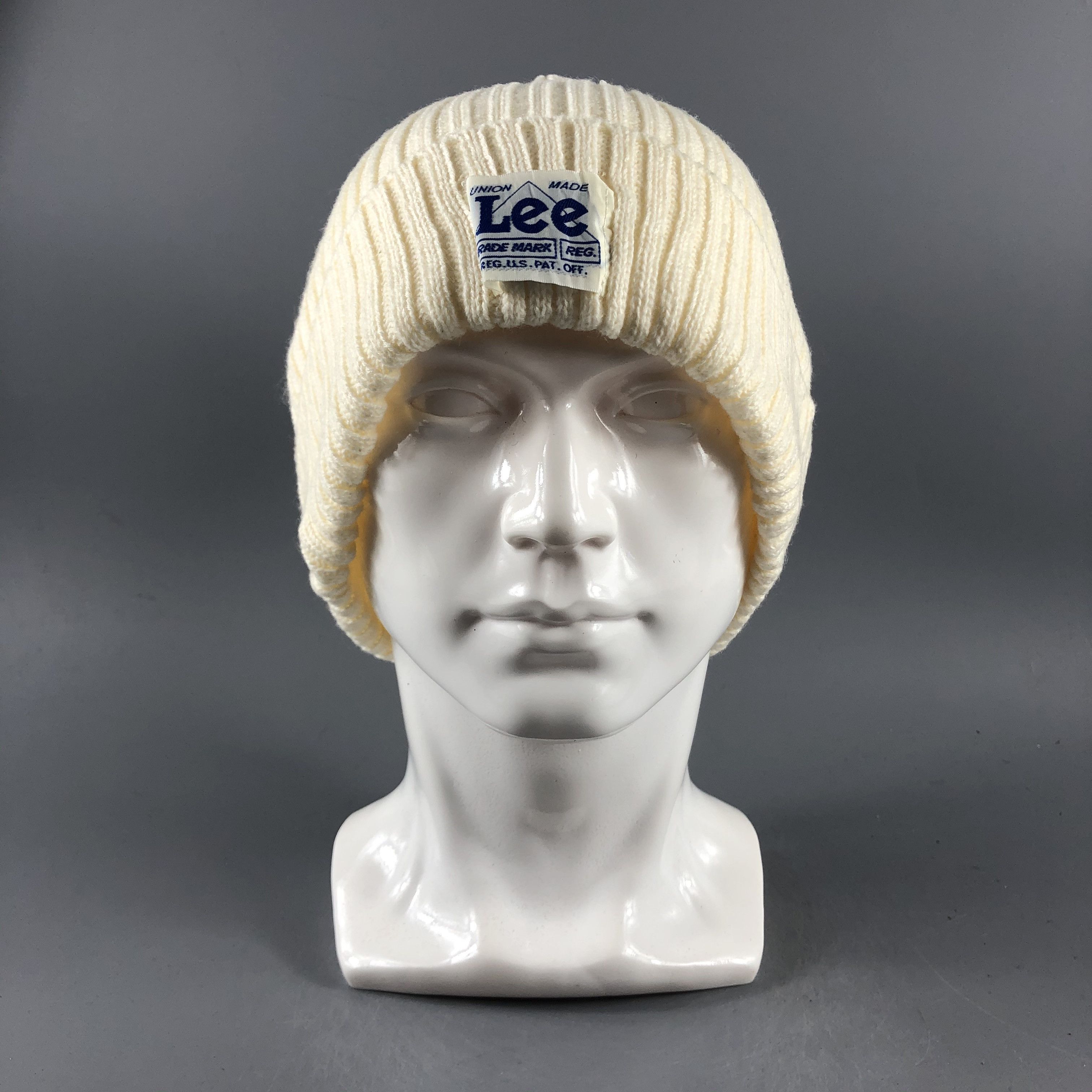 Lee × Vintage Lee Ribbed Beanie Snow Hat Snow Cap -D208 Size ONE SIZE - 7 Thumbnail