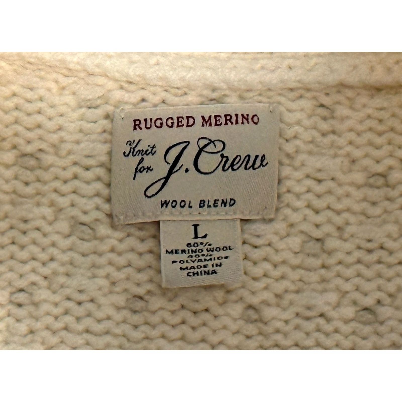 J.Crew VINTAGE? No — J.CREW Men L Rugged Merino Wool Blend Cable Knit Sweater Vest Ivory Solid V-Neck Pockets Casual Workwear Preppy College Vintage? No Size US L / EU 52-54 / 3 - 6 Thumbnail