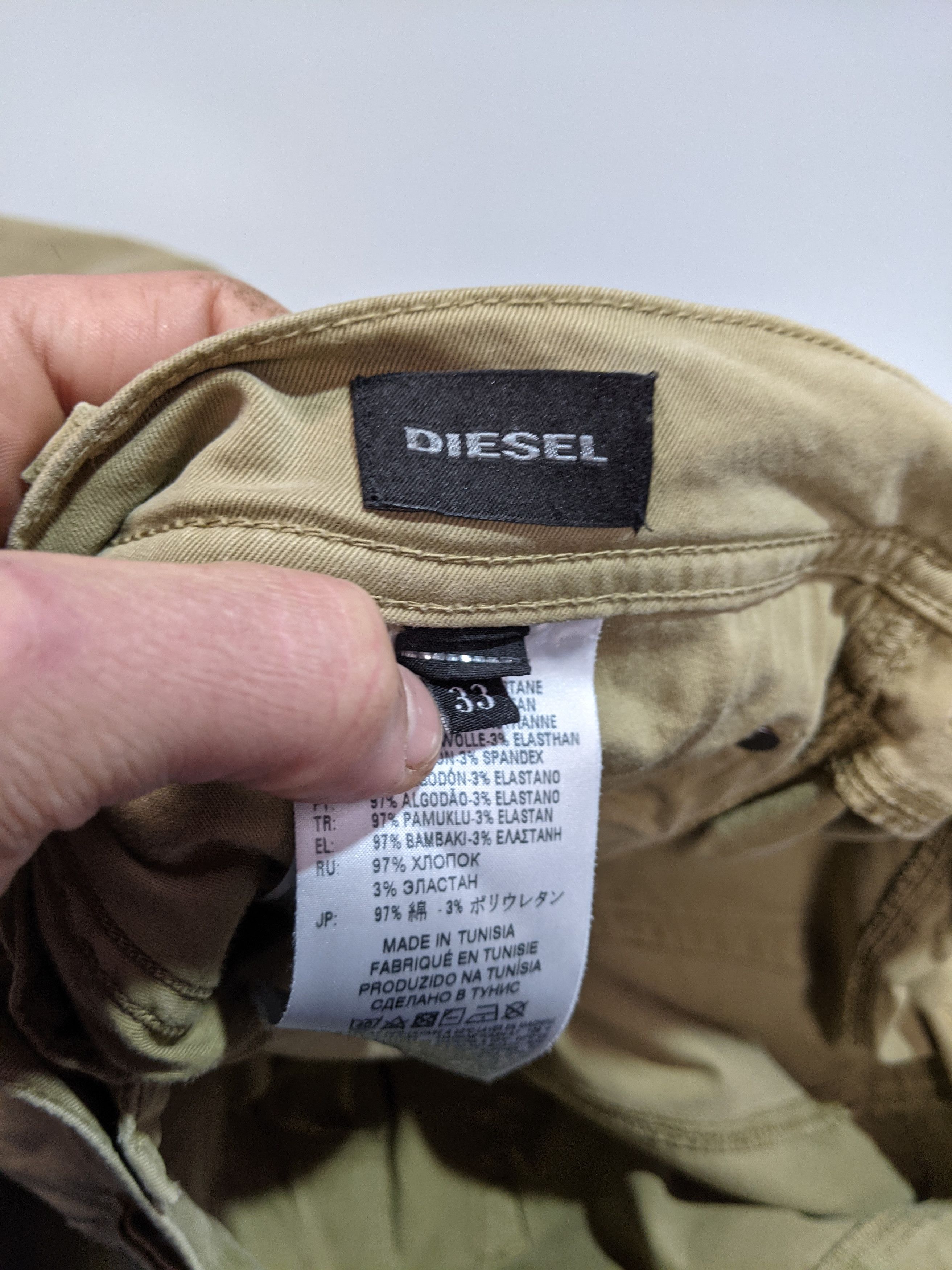 Diesel × Vintage VIntage DIESEL Mens Biege Pants W33 L33 Made in Italy Size US 33 - 9 Thumbnail