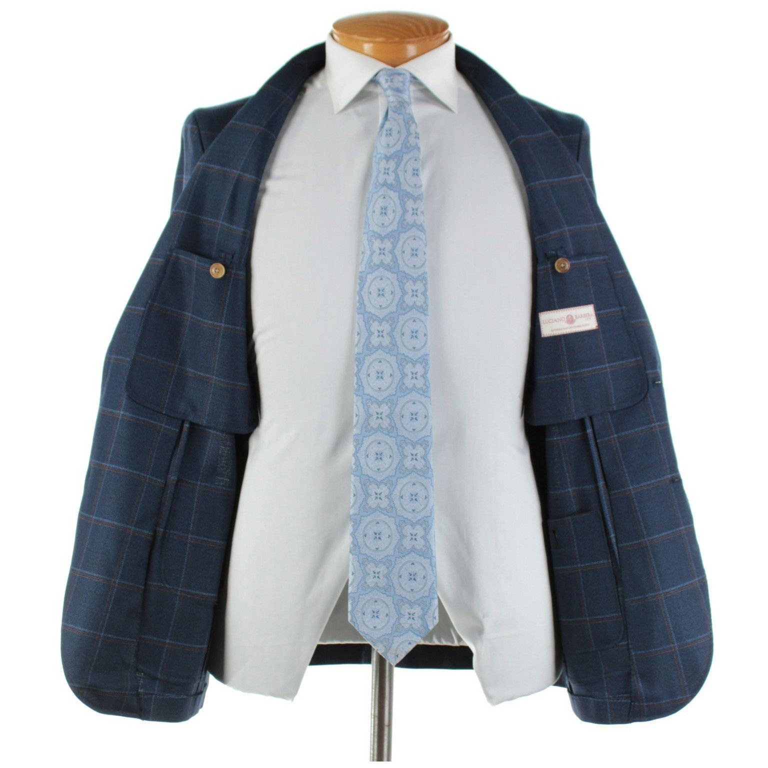 Luciano Barbera Luciano Barbera Sport Coat Size 38 US in Blue Size 38R - 6 Thumbnail