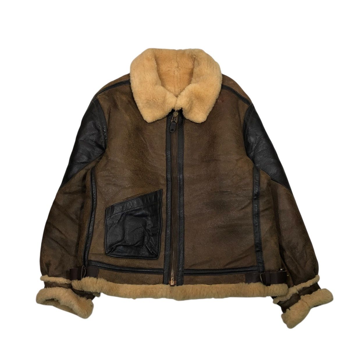 Aero Leathers 🔥TRUE VINTAGE 70’s GOLDEN BEAR SHEARLING FLIGHT JACKET B3 Size US M / EU 48-50 / 2 - 1 Thumbnail