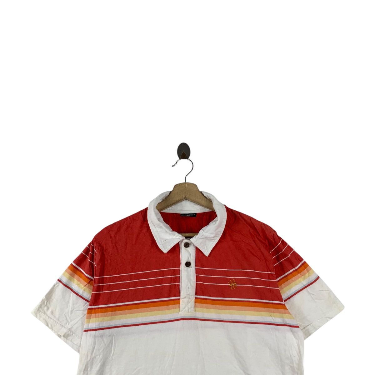 Vintage Vintage PEAKABOO HONOLULU HAWAII Striped Basil Polo Tee Size US XL / EU 56 / 4 - 2 Thumbnail