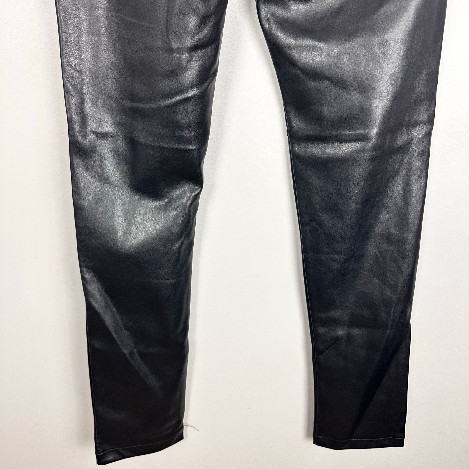 Other YLSK Mens Skinny Faux Leather Low Rise Pants Suede Lined 28 Size US 28 / EU 44 - 11 Thumbnail