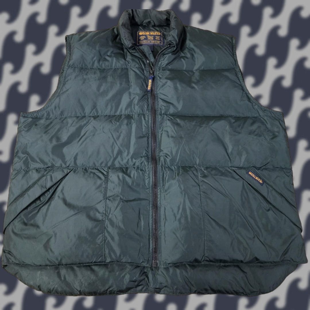 Vintage VINTAGE Woolrich Vest Mens XL Green Quilted Puffer Insulated Zip Front Stand Collar Size US XL / EU 56 / 4 - 1 Thumbnail