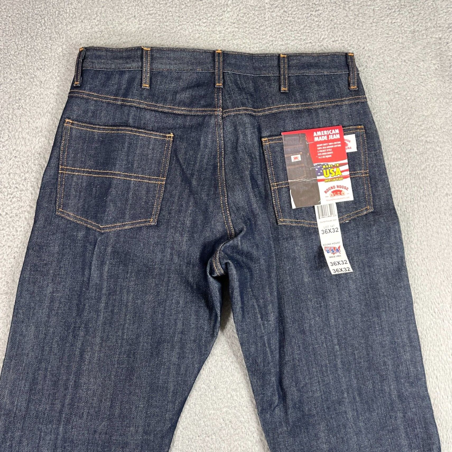 Vintage VINTAGE Round House American Made Jeans Blue Denim Mens Size 36x32 Made In USA Size US 36 / EU 52 - 5 Thumbnail