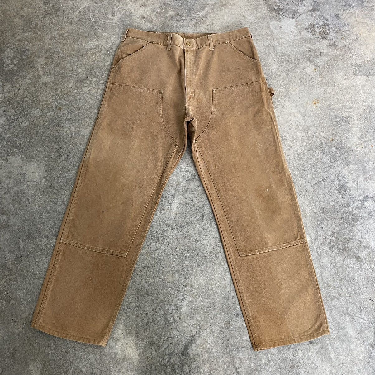 VTG Carhartt Double Knee Faded Tan Carpenter Work Pants