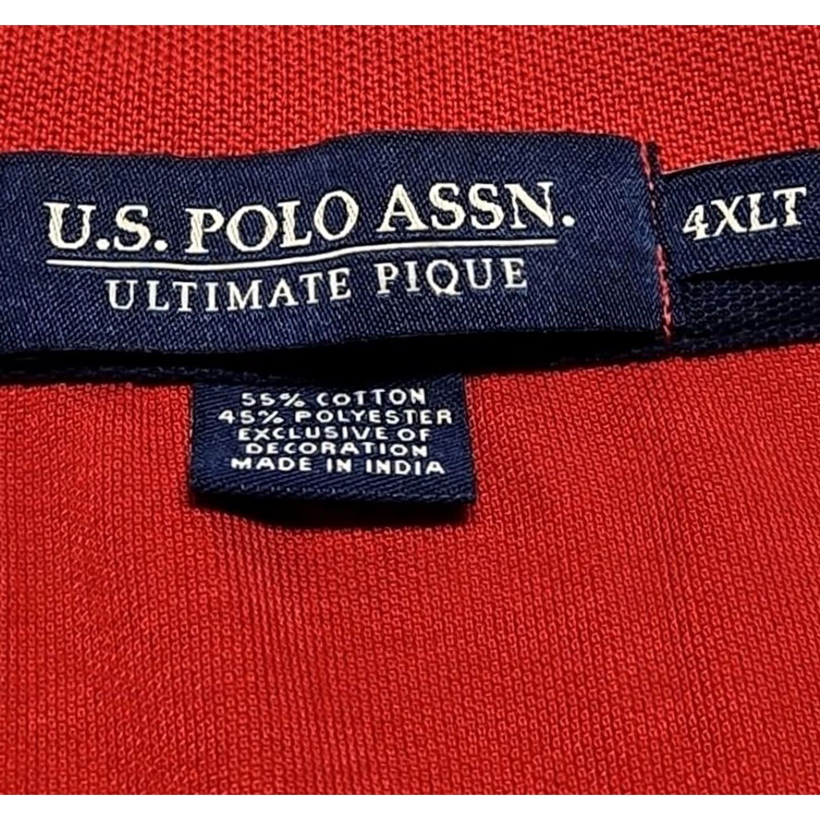 Vintage U.S. Polo Assn Mens Polo Shirt 4XLT Red Short Sleeve Classic Logo Big & Tall Shirt Mens Men Size US XXL / EU 58 / 5 - 5 Thumbnail