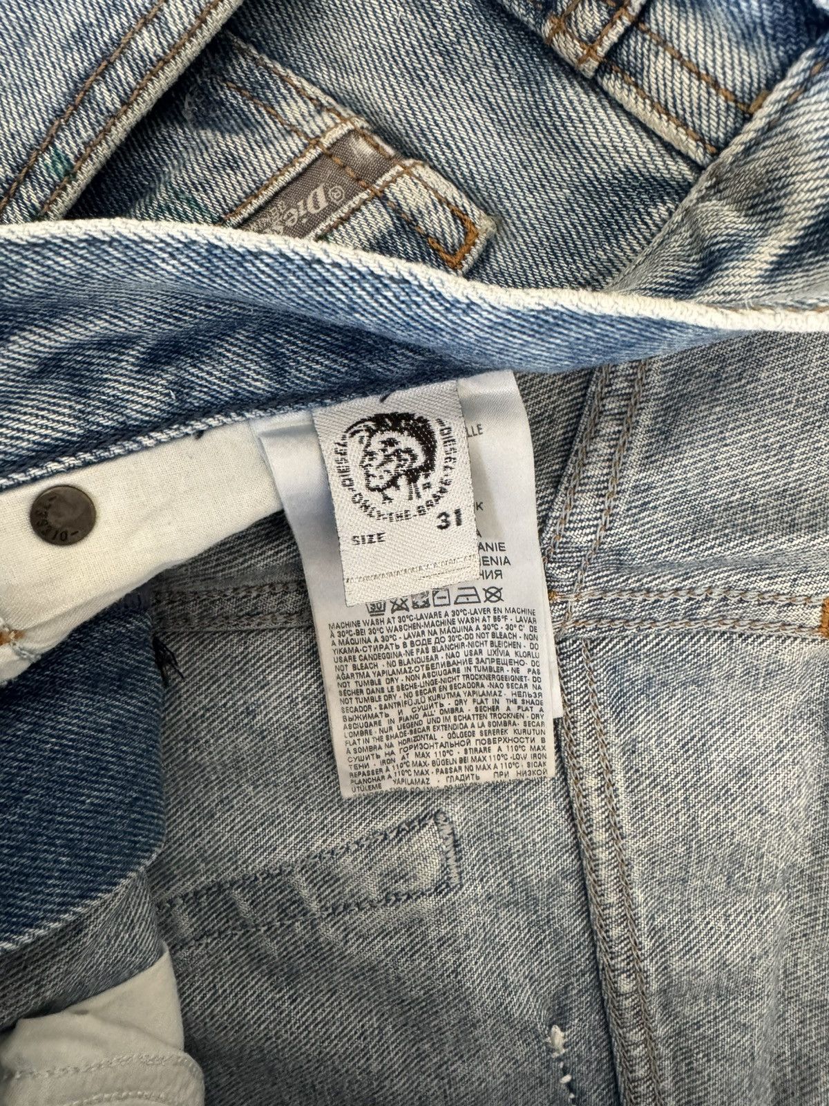 Diesel Diesel Straight Leg Scribble Denim Size US 31 - 3 Thumbnail