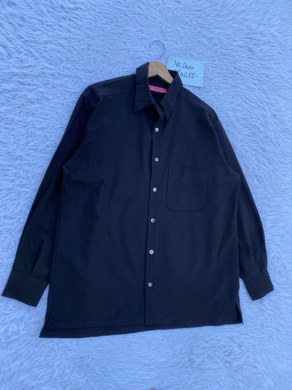 Yohji Yamamoto Rare Vintage 90s Yohji Yamamoto 50% Soie SILK Button Shirt Size US L / EU 52-54 / 3 - 3 Thumbnail
