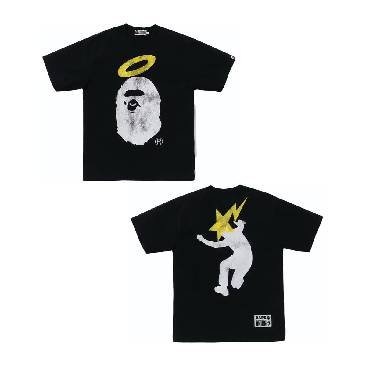 Bape × Union LA BAPE x Union Pigment Dyed Ape Head Tee Black Size US XL / EU 56 / 4 - 1 Thumbnail
