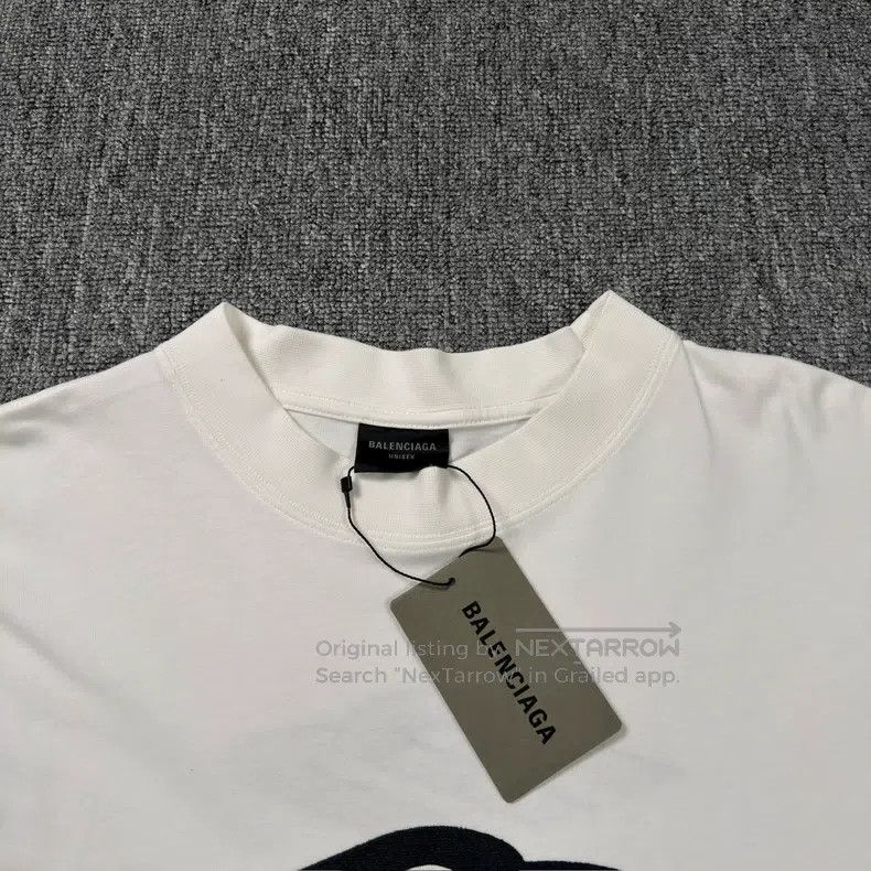 Balenciaga Balenciaga White 3B Sports Slogan Embroidered Short Sleeve Size US L / EU 52-54 / 3 - 2 Thumbnail