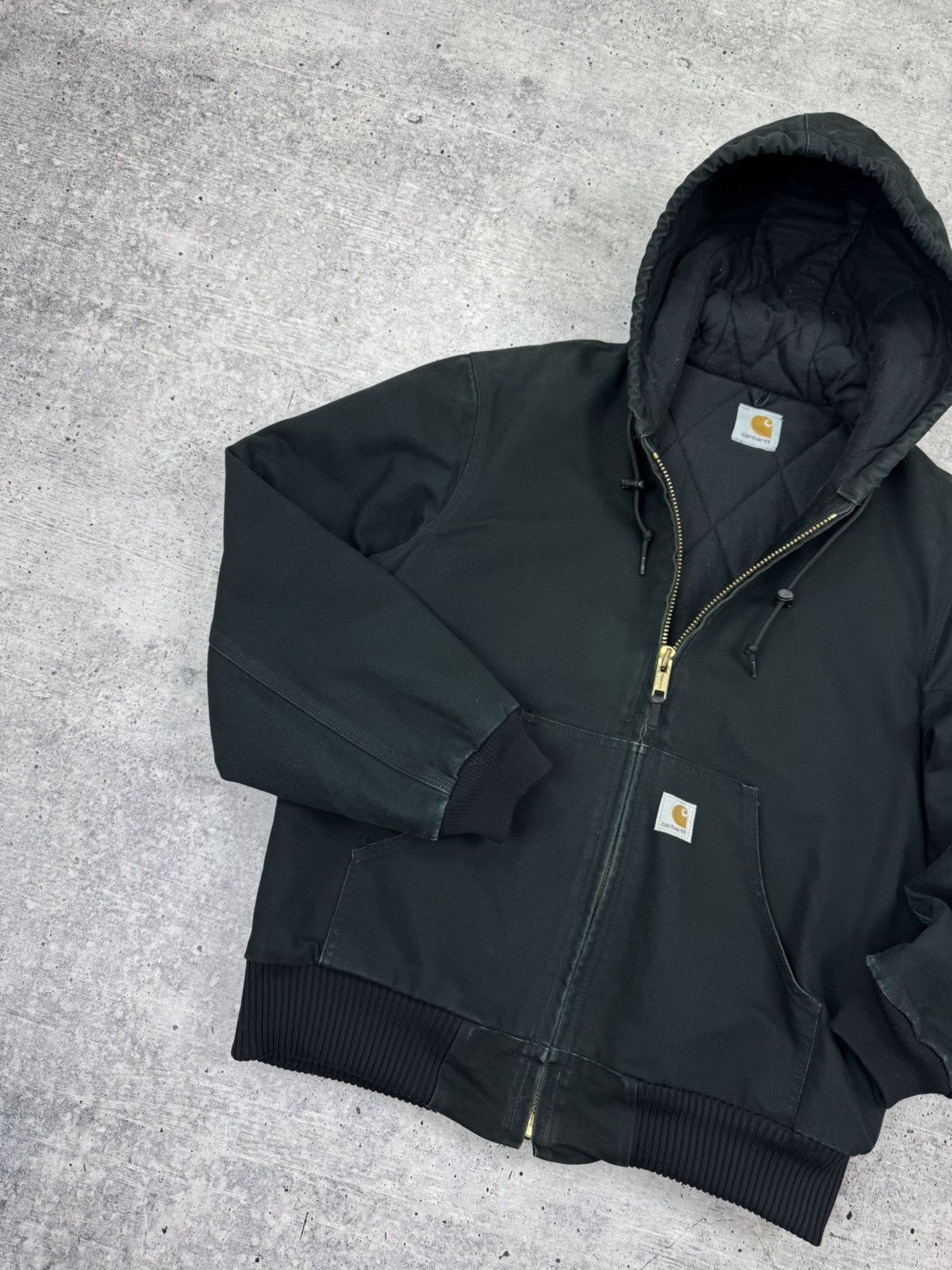 Carhartt Vintage Carhartt Active Jacket Black Denim Bomber Jacket M-L Size US L / EU 52-54 / 3 - 3 Thumbnail