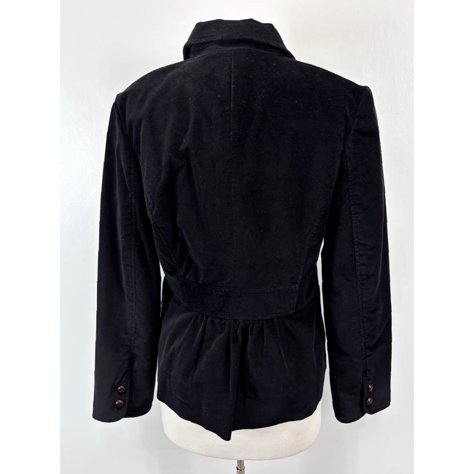 Vintage L.L. Bean Velvet Blazer Jacket Women's Regular Size 12 Black Lined Business Classic Size XL / US 12-14 / IT 48-50 - 3 Thumbnail