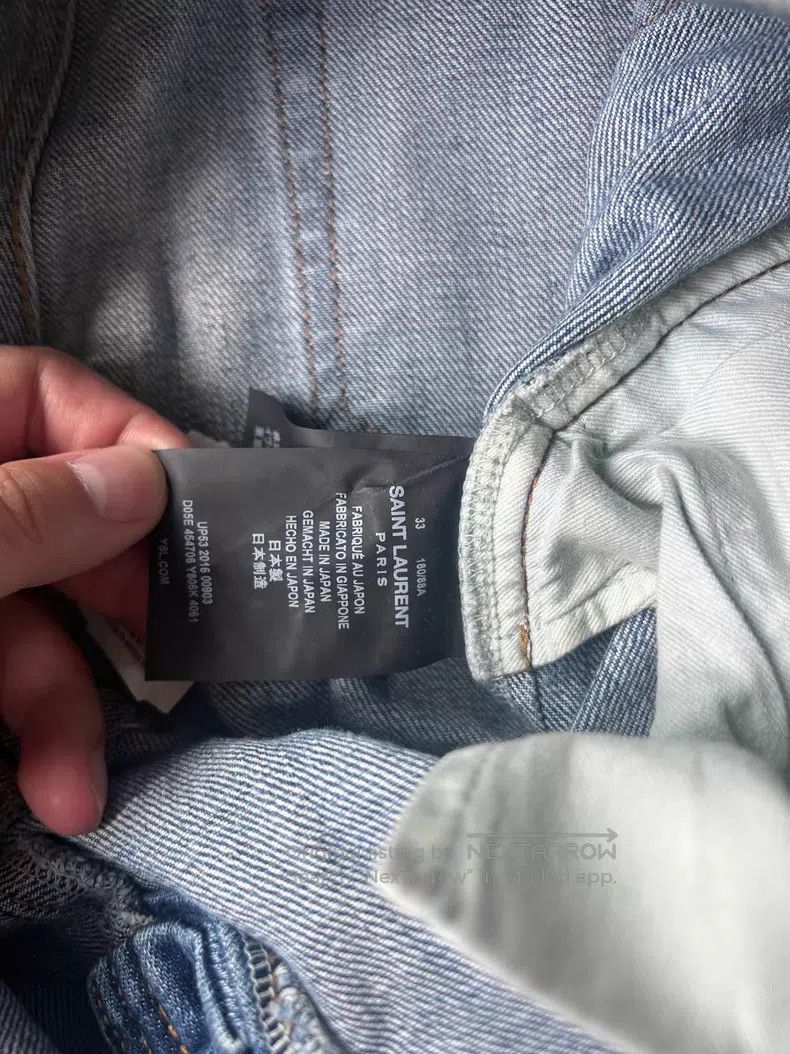 Saint Laurent Paris Saint Laurent Paris Blue Hole Denim Jeans i Size US 33 - 5 Thumbnail