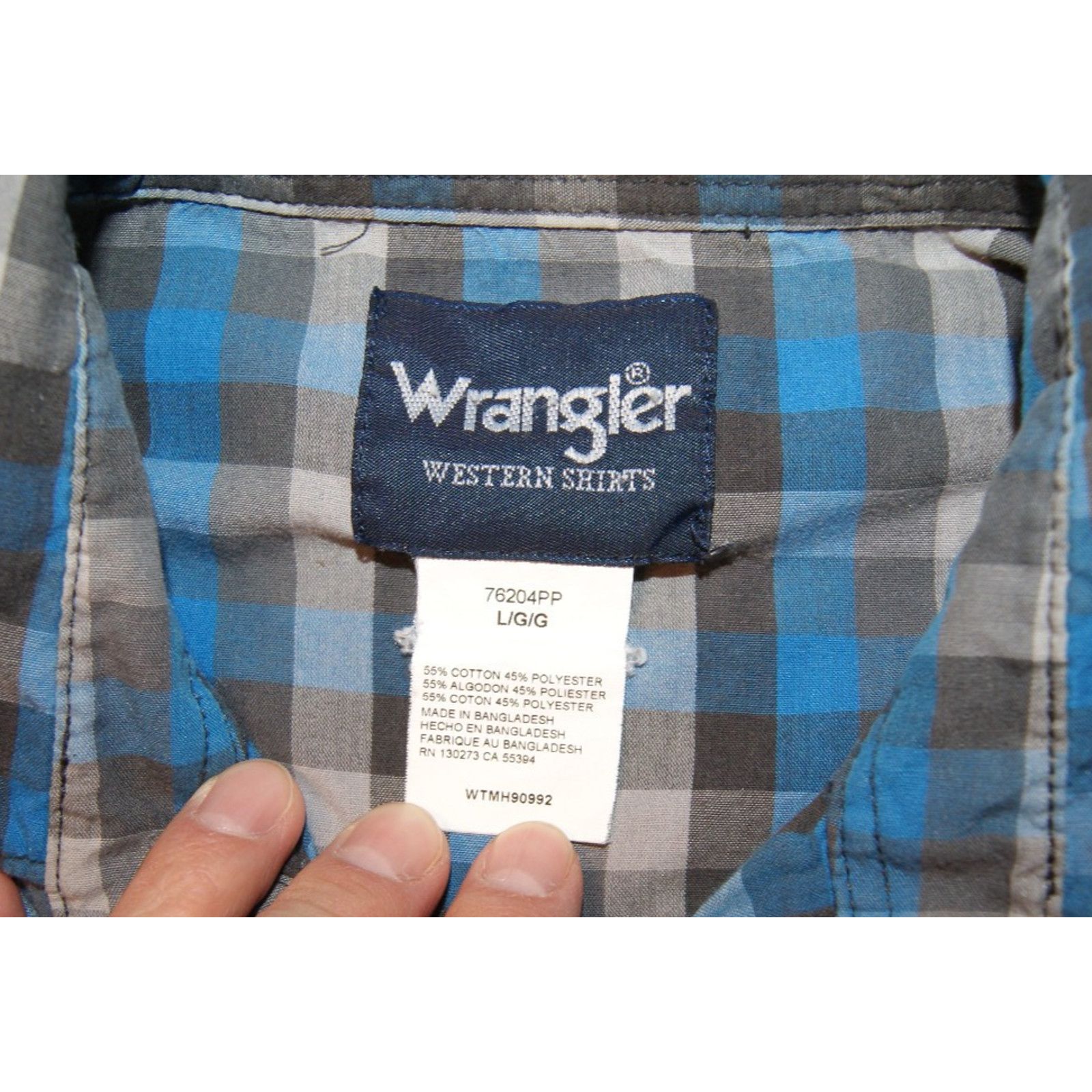 Wrangler Wrangler Western Shirt Pearl Snap Shirt Mens L Short Sleeve Size US L / EU 52-54 / 3 - 3 Thumbnail
