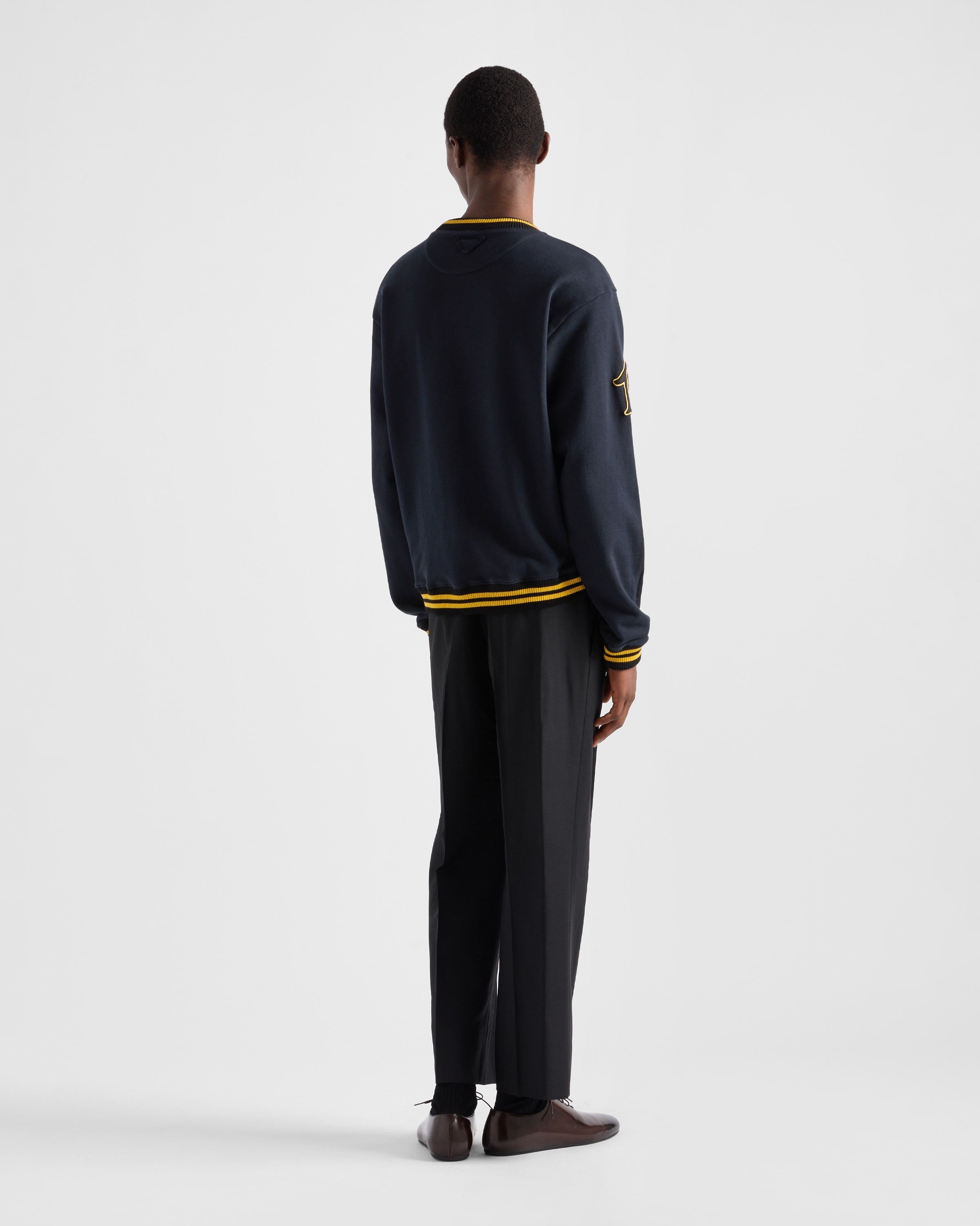 Prada o1la1rc1a0925 Cotton Fleece Sweatshirt in Navy Size US S / EU 44-46 / 1 - 5 Thumbnail