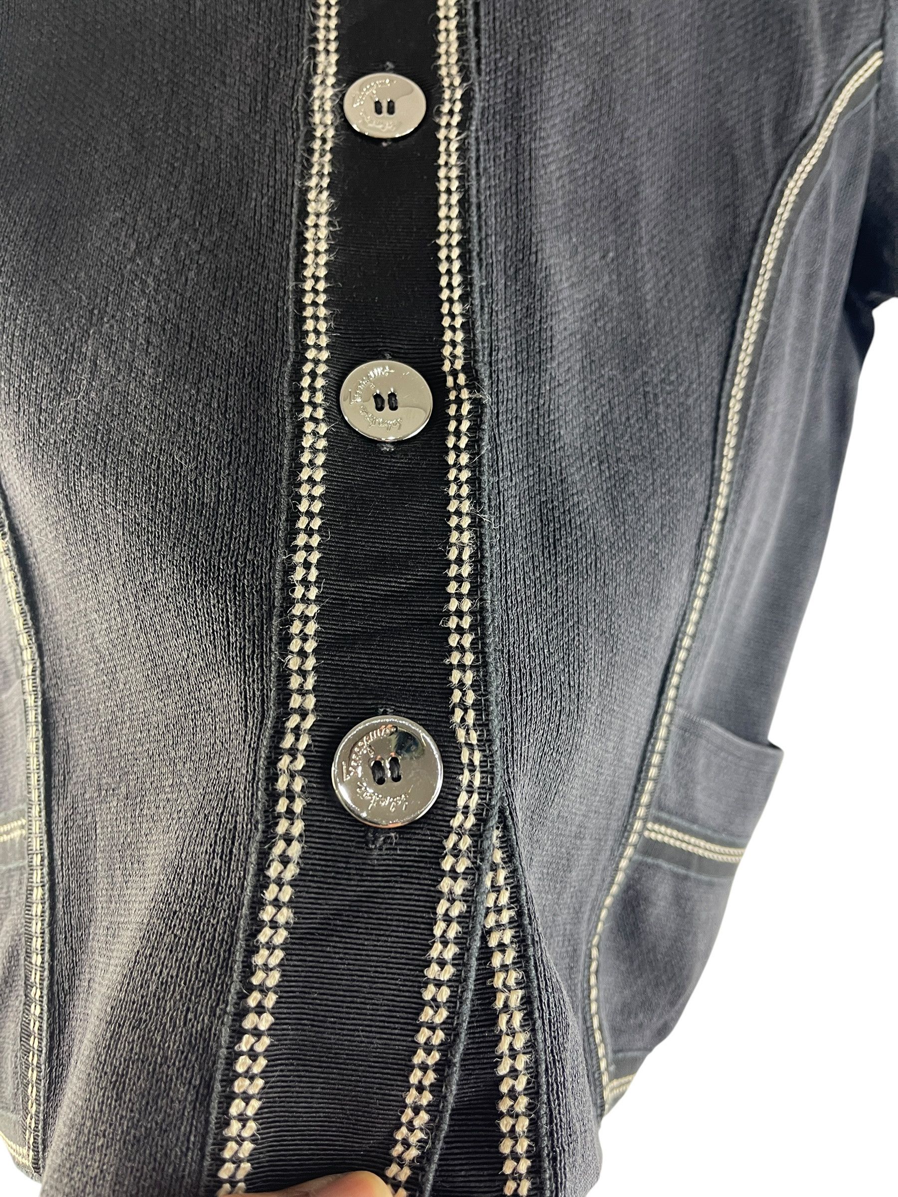 Salvatore Ferragamo Vintage Salvatore Ferragamo Cropped Button Top Size US S / EU 44-46 / 1 - 10 Thumbnail