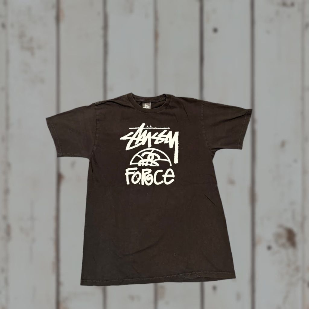 Nike Stussy X Nike Force Graphic T Shirt Limited Black Size Medium Mens Shirt Short Sleeve Crew Neck T-Shirt Cotton Knit 2020s Vintage: No Size US M / EU 48-50 / 2 - 1 Thumbnail