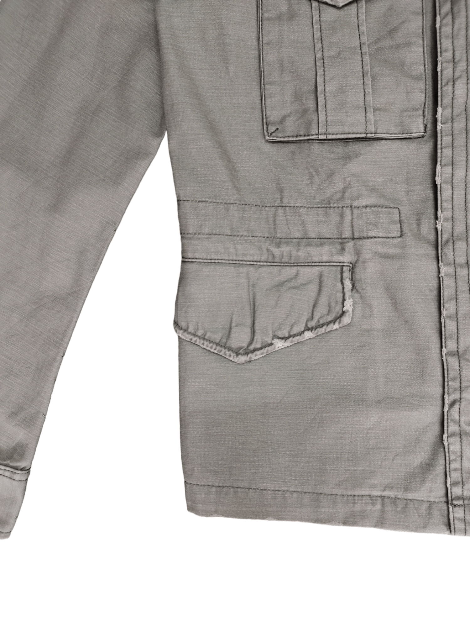 Beams Plus 2000s Beams Studded Pocket Olive Green Military Field Shirt Size US M / EU 48-50 / 2 - 7 Thumbnail