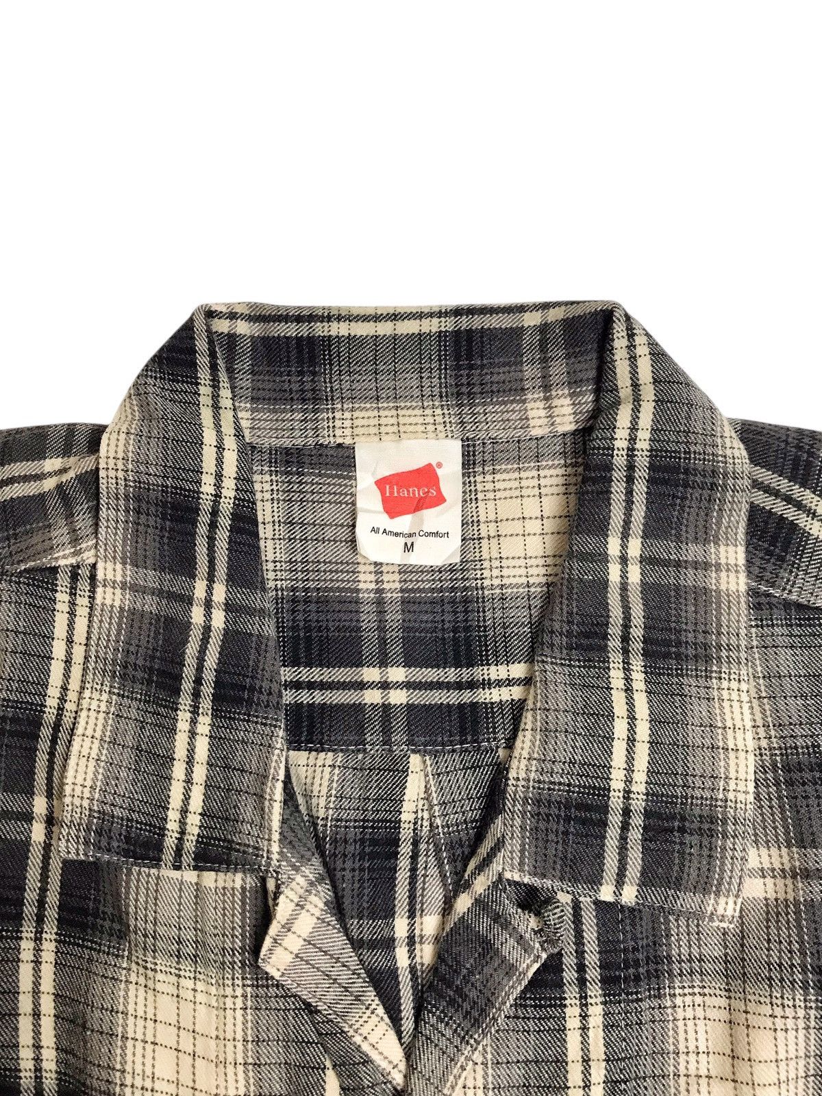 Hanes × Vintage Hanes 7/8 Sleeves Vintage Plaid Flannel Size L / US 10 / IT 46 - 6 Thumbnail