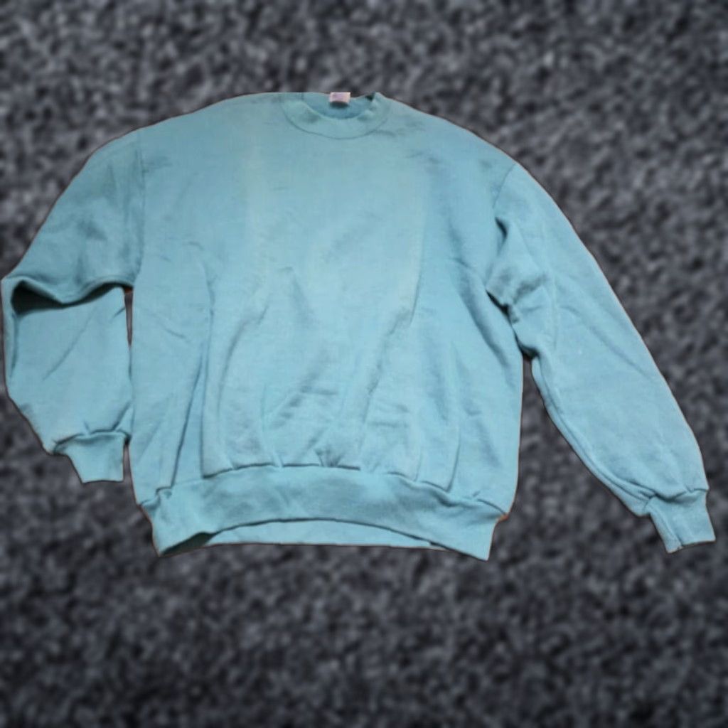 Jerzees VINTAGE Jerzees Mens XL Green 90s Crewneck Long Sleeve Distressed Sweatshirt Cotton Blend Size US XL / EU 56 / 4 - 1 Thumbnail