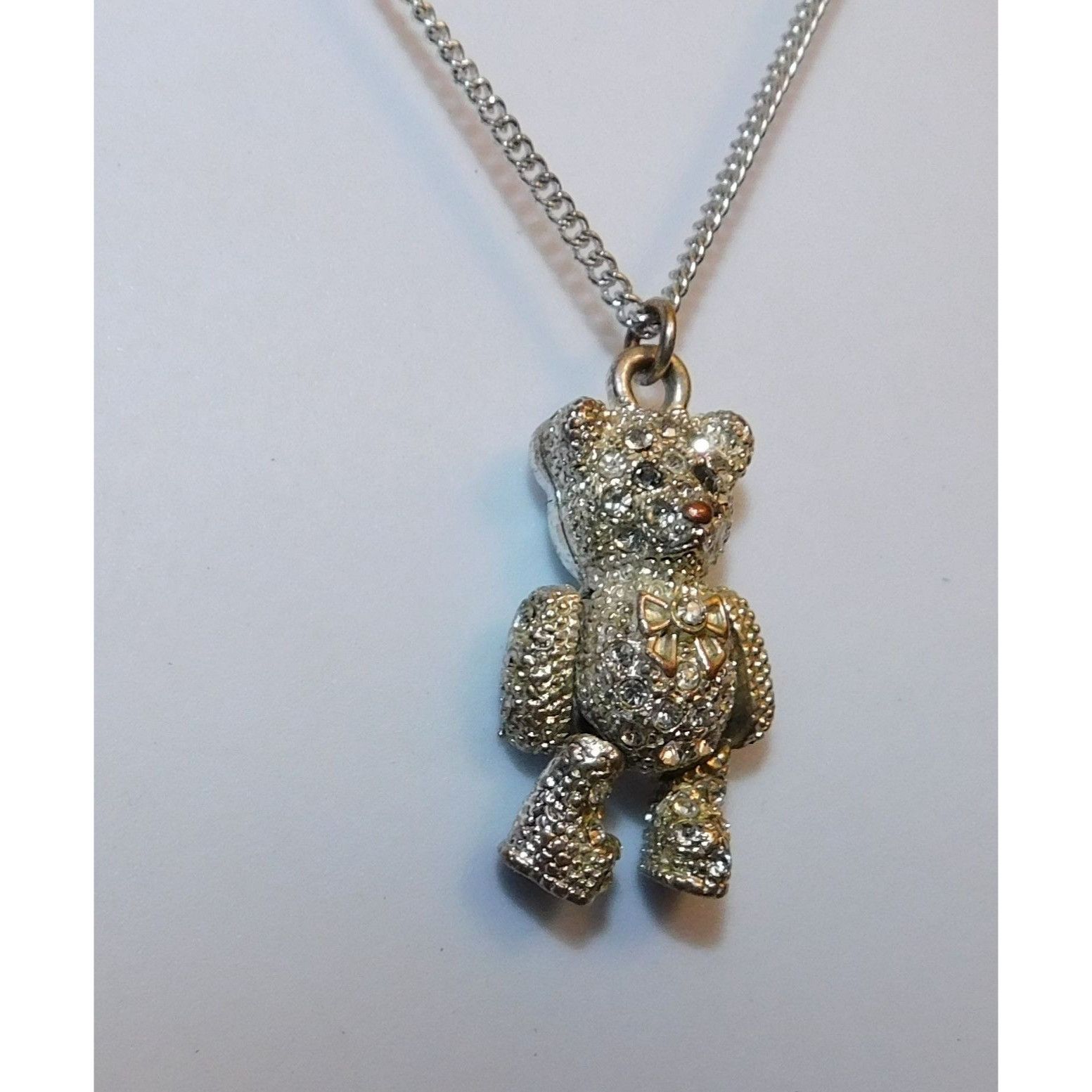 Other Articulated Rhinestone Bear Pendant Necklace Size ONE SIZE - 5 Thumbnail