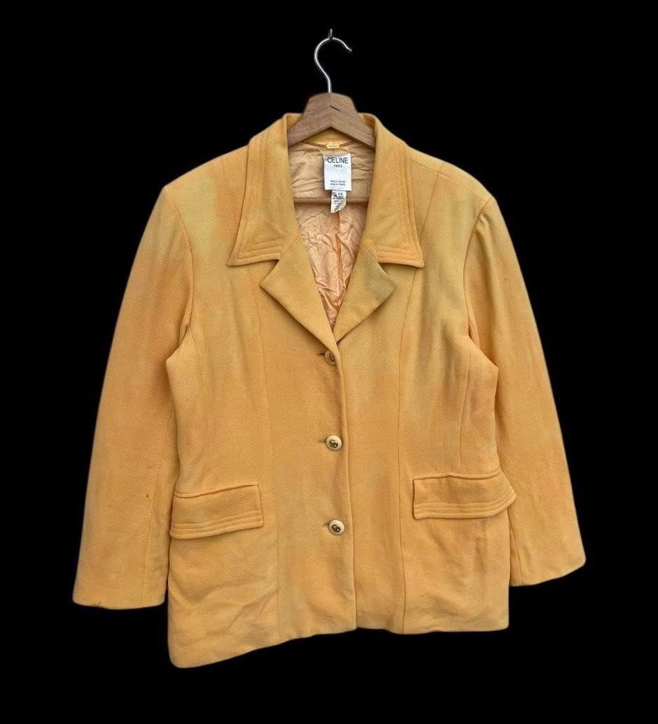 Celine RARE🔥 Celine Wool Jacket Button Closure 100% Silk Jacket Size US M / EU 48-50 / 2 - 2 Thumbnail