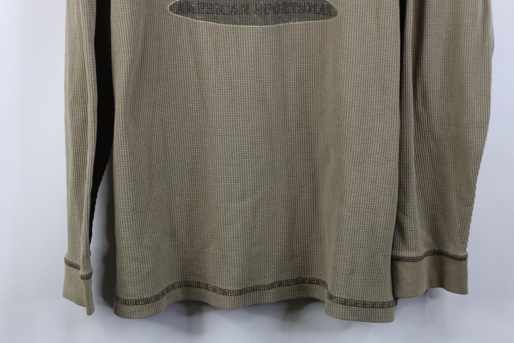 Vintage Vintage Y2K Streetwear Thermal Waffle Knit Henley T-Shirt Size US XL / EU 56 / 4 - 3 Thumbnail