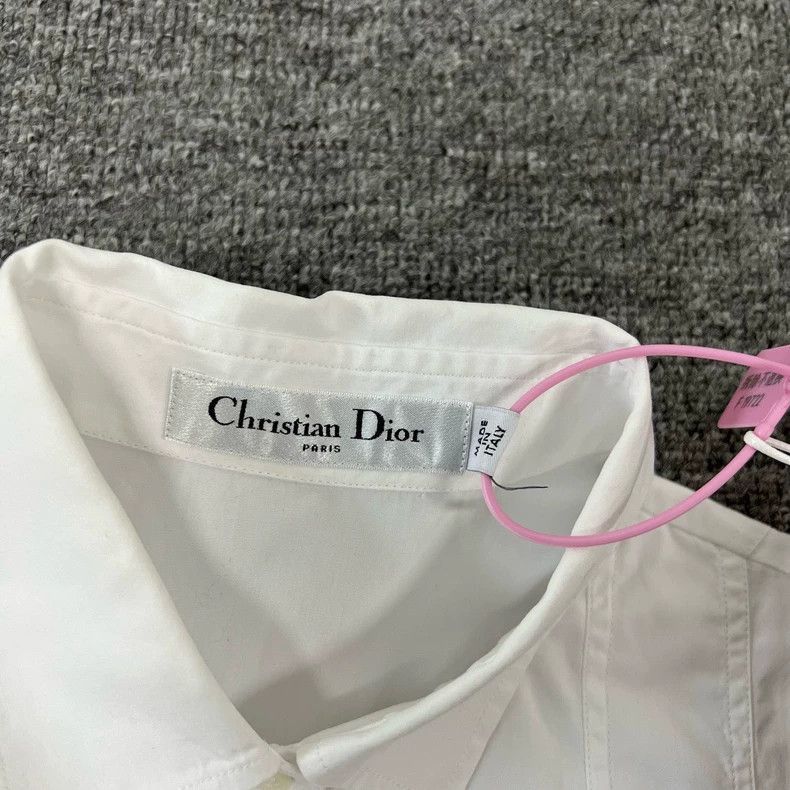 Dior Dior Embroidered White Shirt Dress Size 34-2506 Size XS / US 0-2 / IT 36-38 - 6 Thumbnail