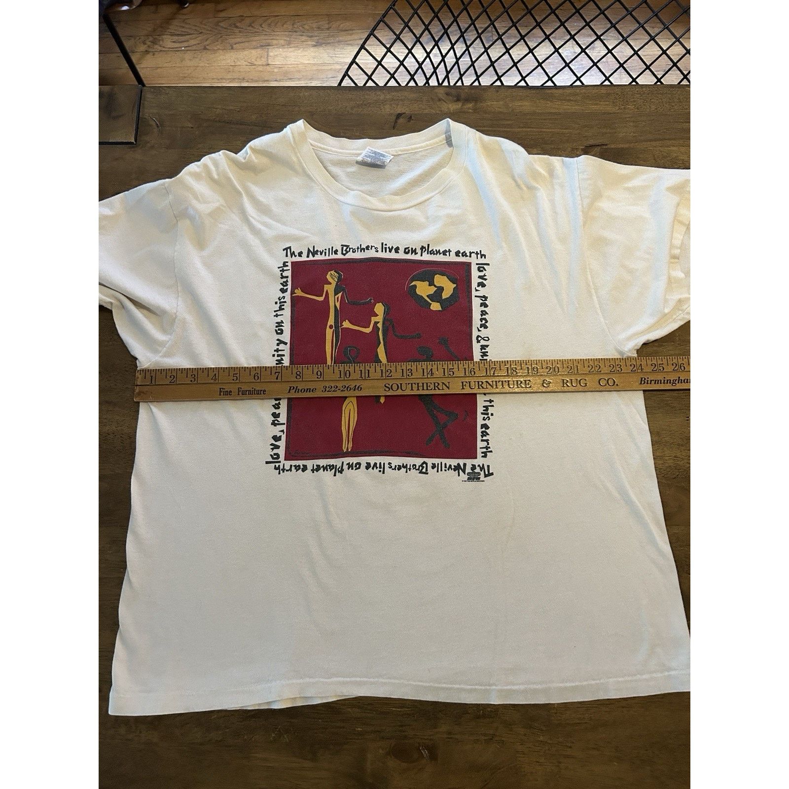Hanes Vintage 90s 1994 The Neville Brothers Band T Shirt 2XL Size US XXL / EU 58 / 5 - 14 Thumbnail