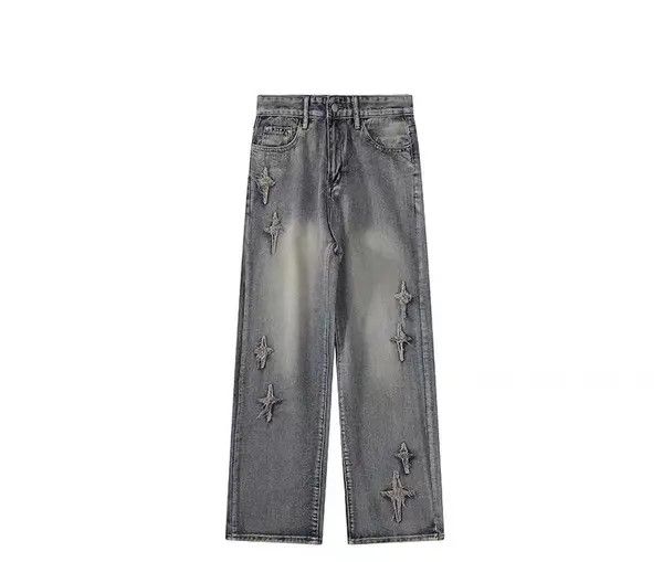 VIBE Vintage Hip Hop Distressed Wash Wide-Leg Jeans Size US 30 / EU 46 - 7 Thumbnail