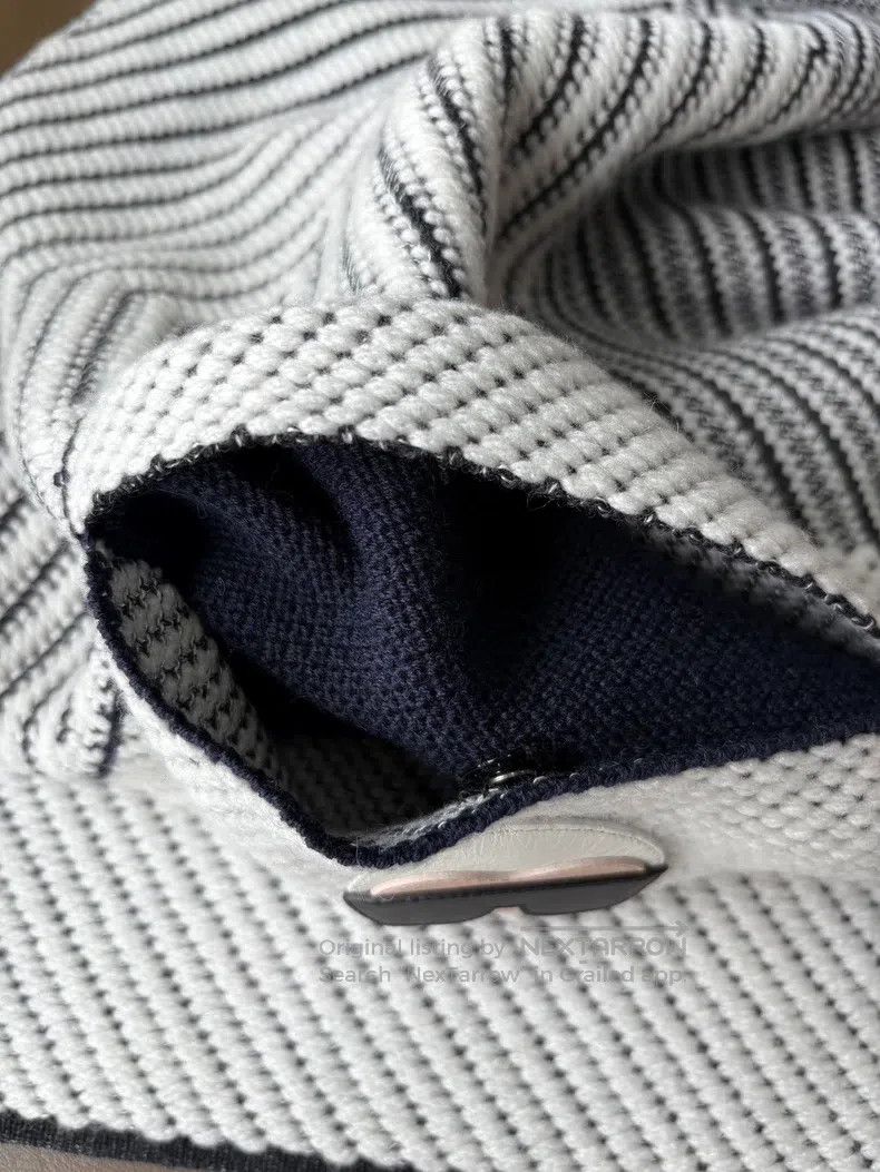 Fendi Fendi size 180*38 cm Black and white monogrammed cashmere s Size ONE SIZE - 9 Thumbnail