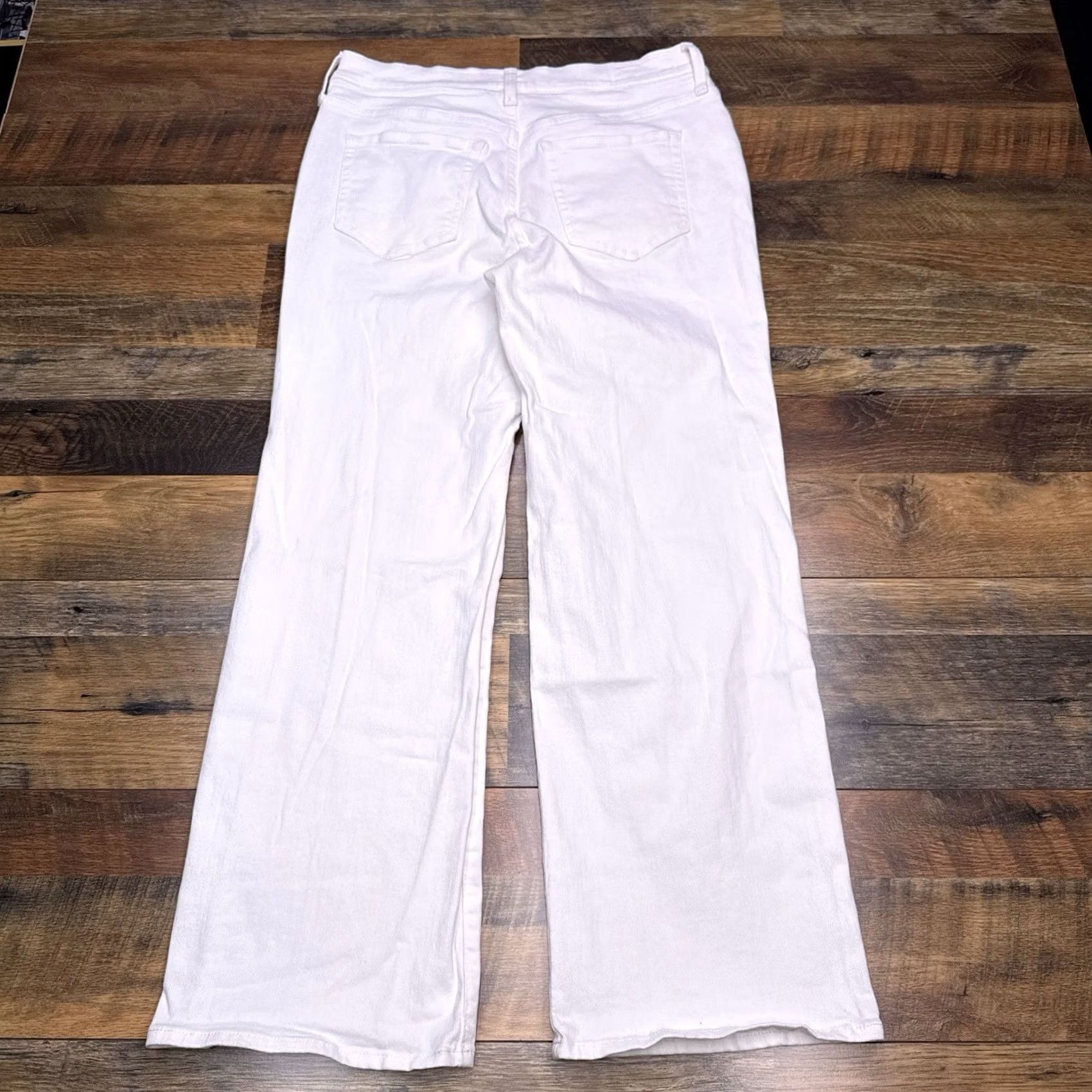 J.Crew J Crew 96 Wide Jeans 29 White Stretch Low Rise Slim Womens CH843 Size 29" - 3 Thumbnail