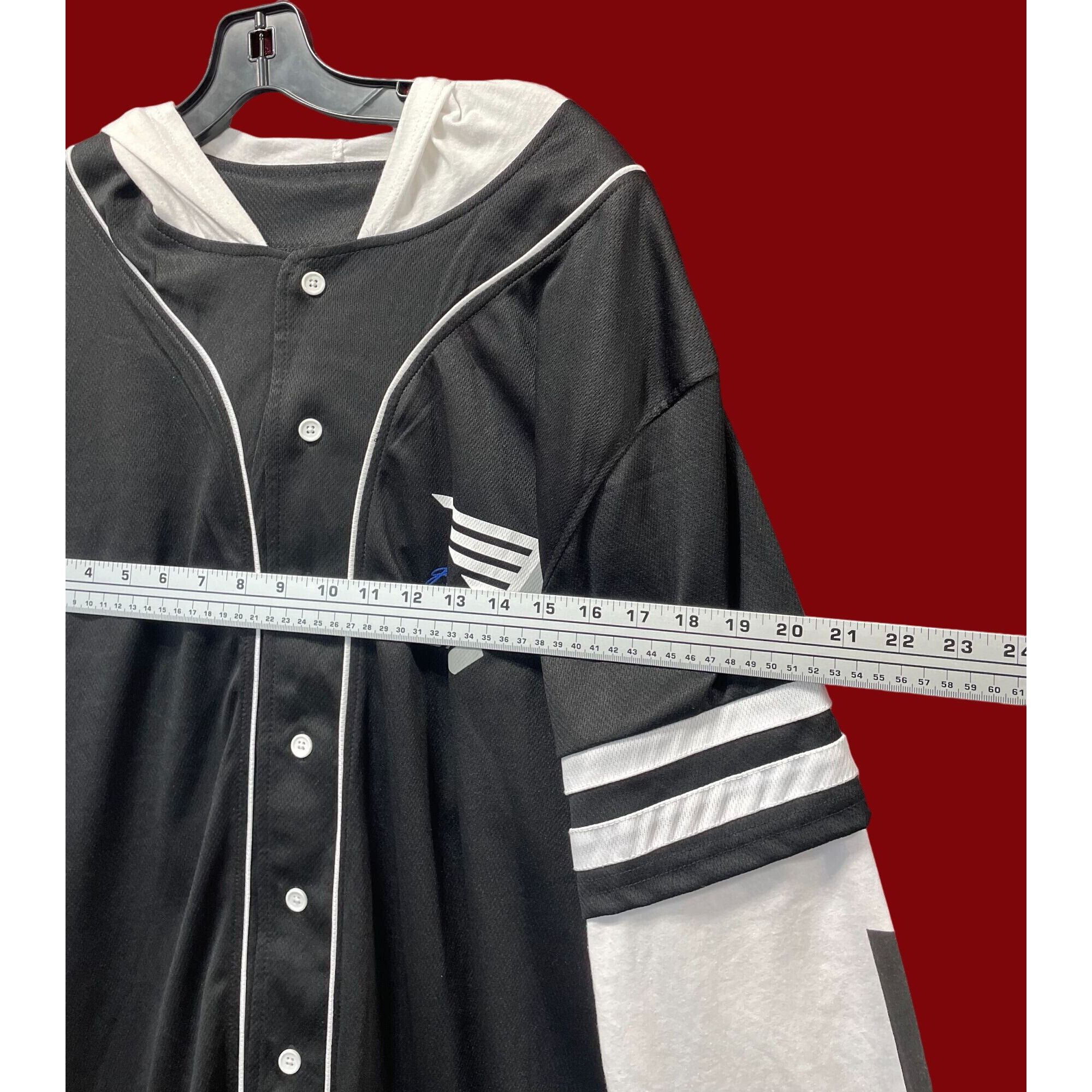 rue21 Rue 21 - Men's Long Sleeve Hoodie - White/Black - Extra Larg Size US XL / EU 56 / 4 - 4 Thumbnail