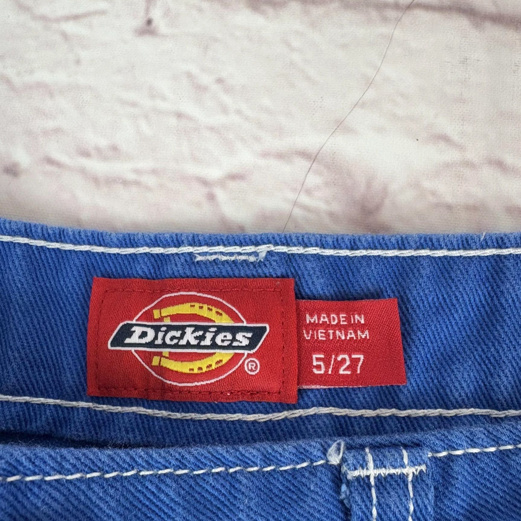 Dickies VINTAGE? No — Actually not vintage. Dickies Carpenter Pants Juniors 5 Blue Straight Leg Twill Workwear Utility Teens Size 27" / US 4 / IT 40 - 5 Thumbnail