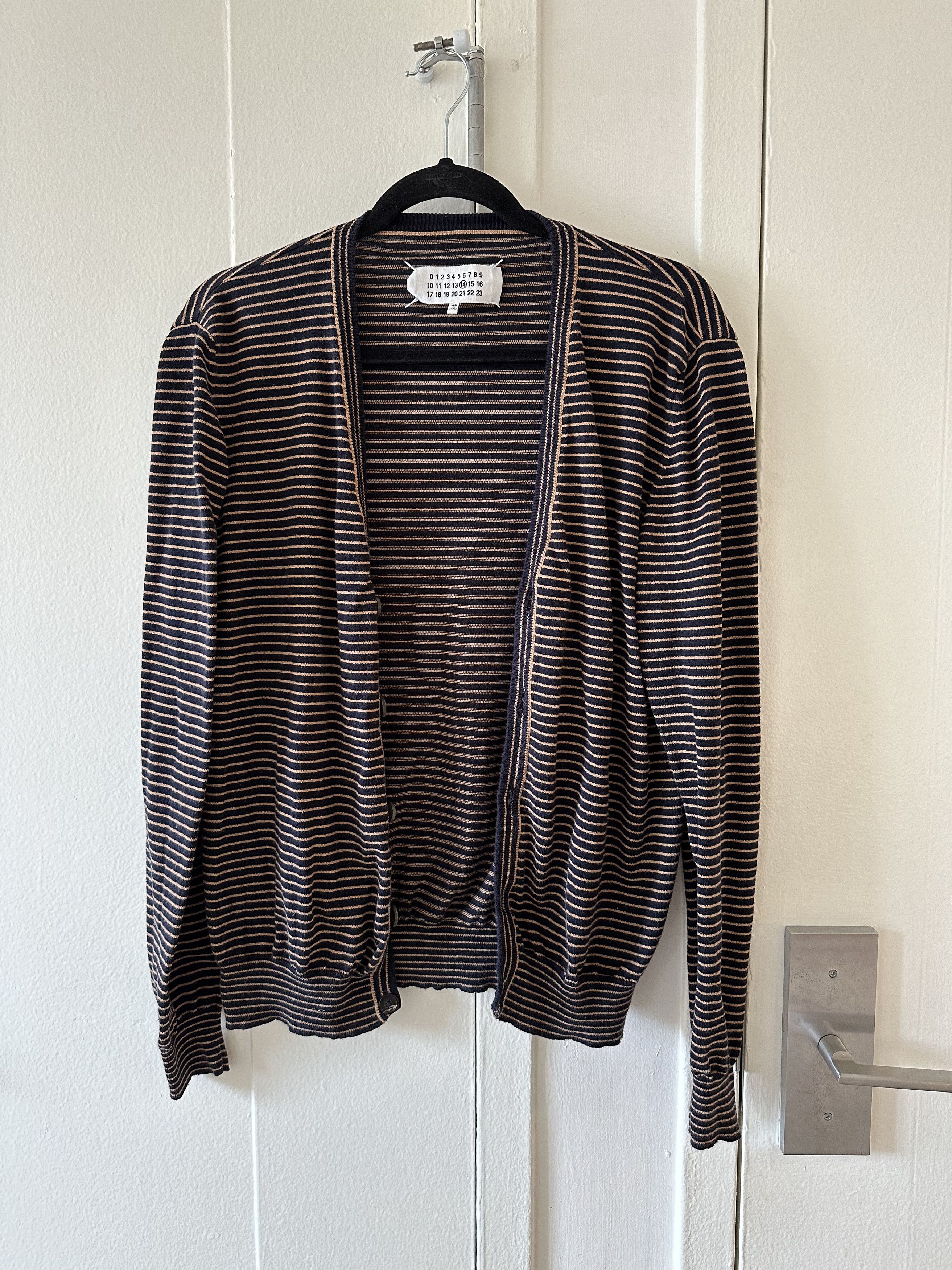 Maison Margiela Maison Margiela Striped Cardigan Size US S / EU 44-46 / 1 - 1 Thumbnail
