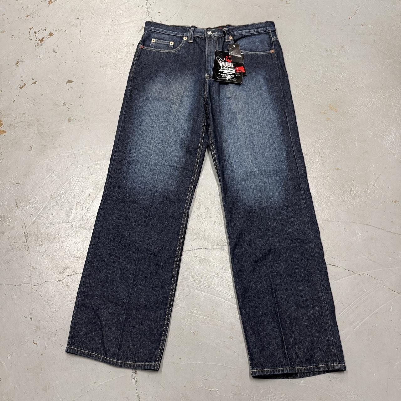Vintage NbN Dark Gradient Wash Baggy DEADSTOCK Jeans Size 36 x 32 Size US 36 / EU 52 - 3 Thumbnail