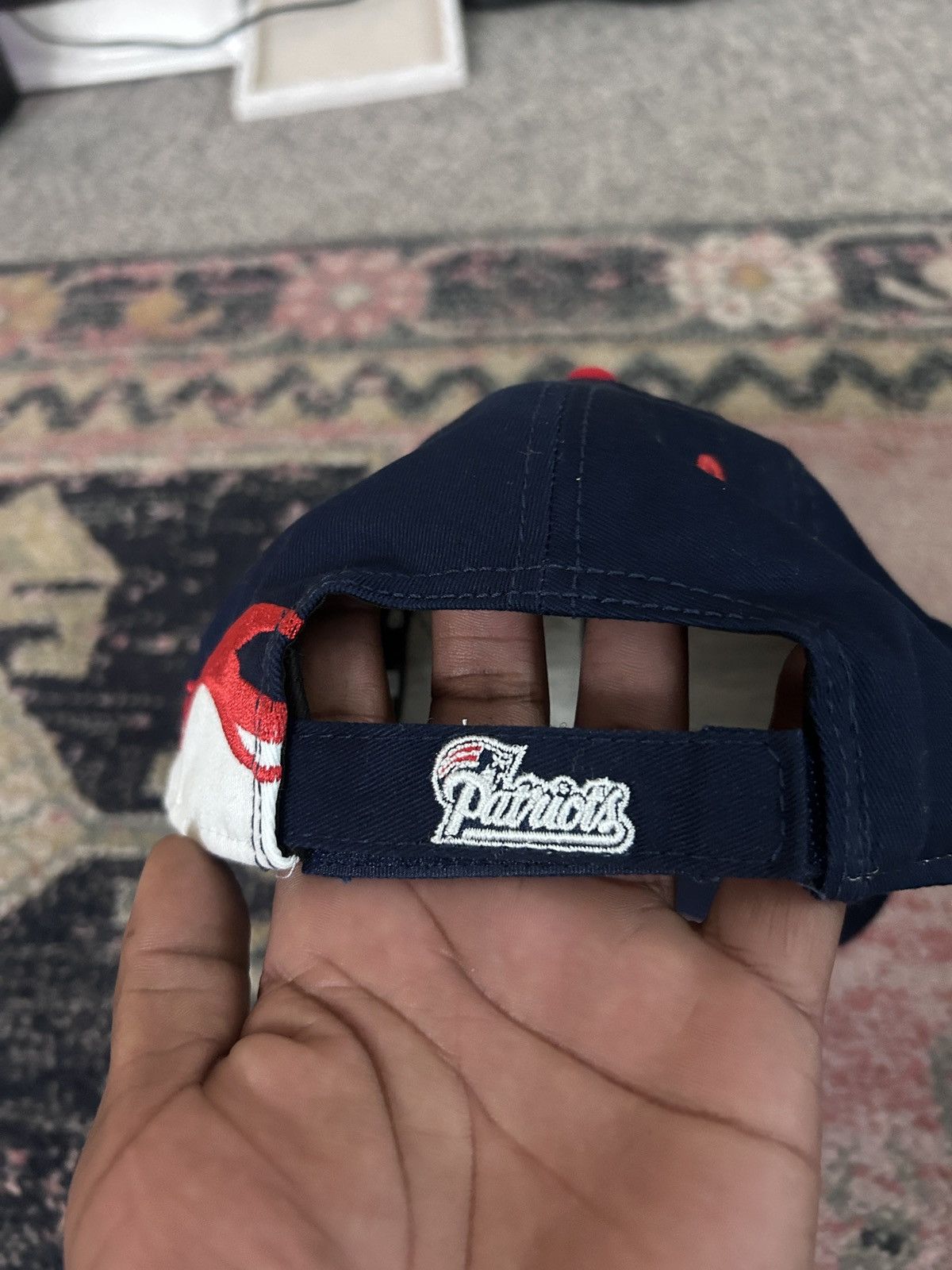 NFL New England Patriots Flame Hat Signed by Tedy Bruschi Size ONE SIZE - 5 Thumbnail