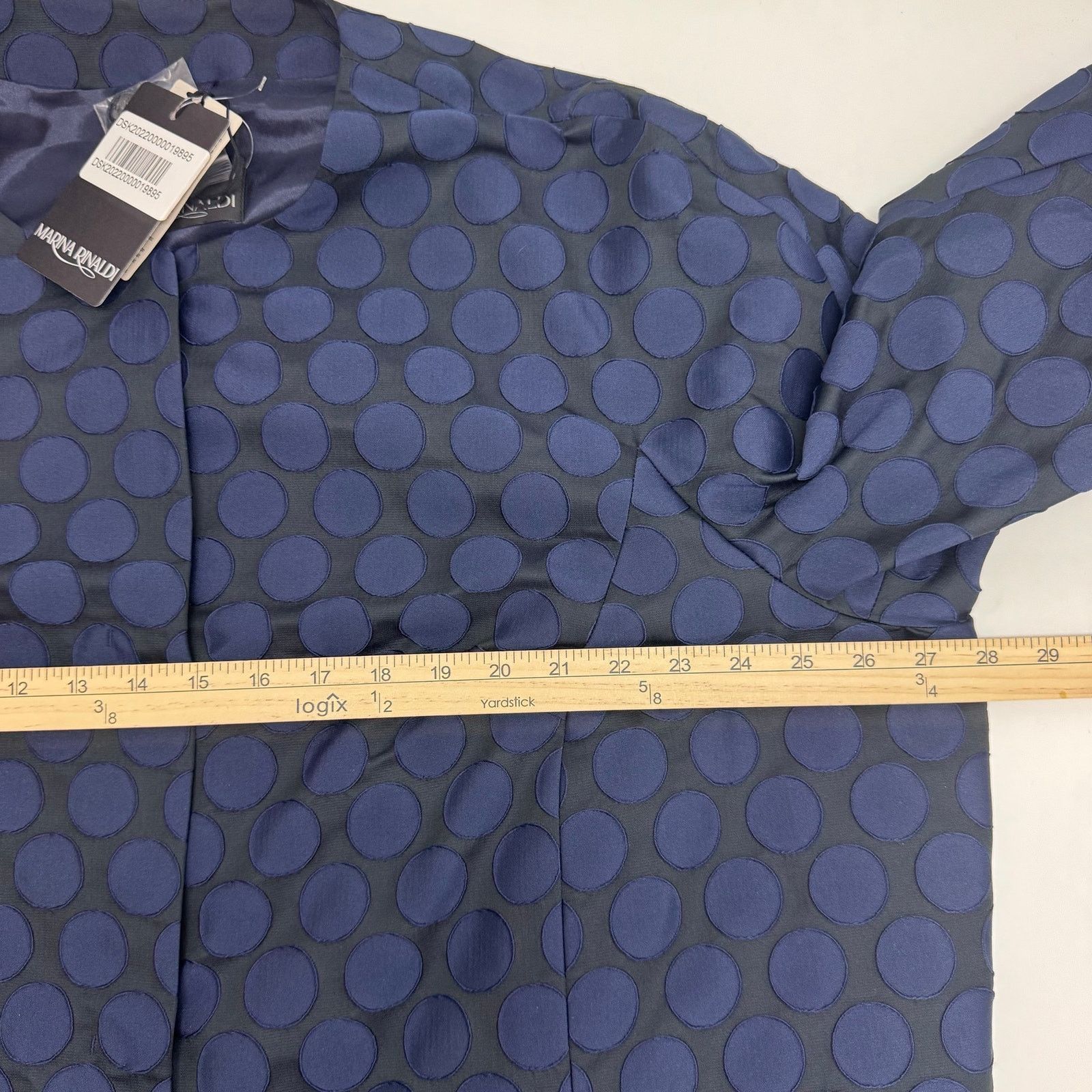 Marina Rinaldi Marina Rinaldi Blue Navy Polkadot Coat Jacket Plus 22 Career Size 3XL / US 20-22 - 5 Thumbnail