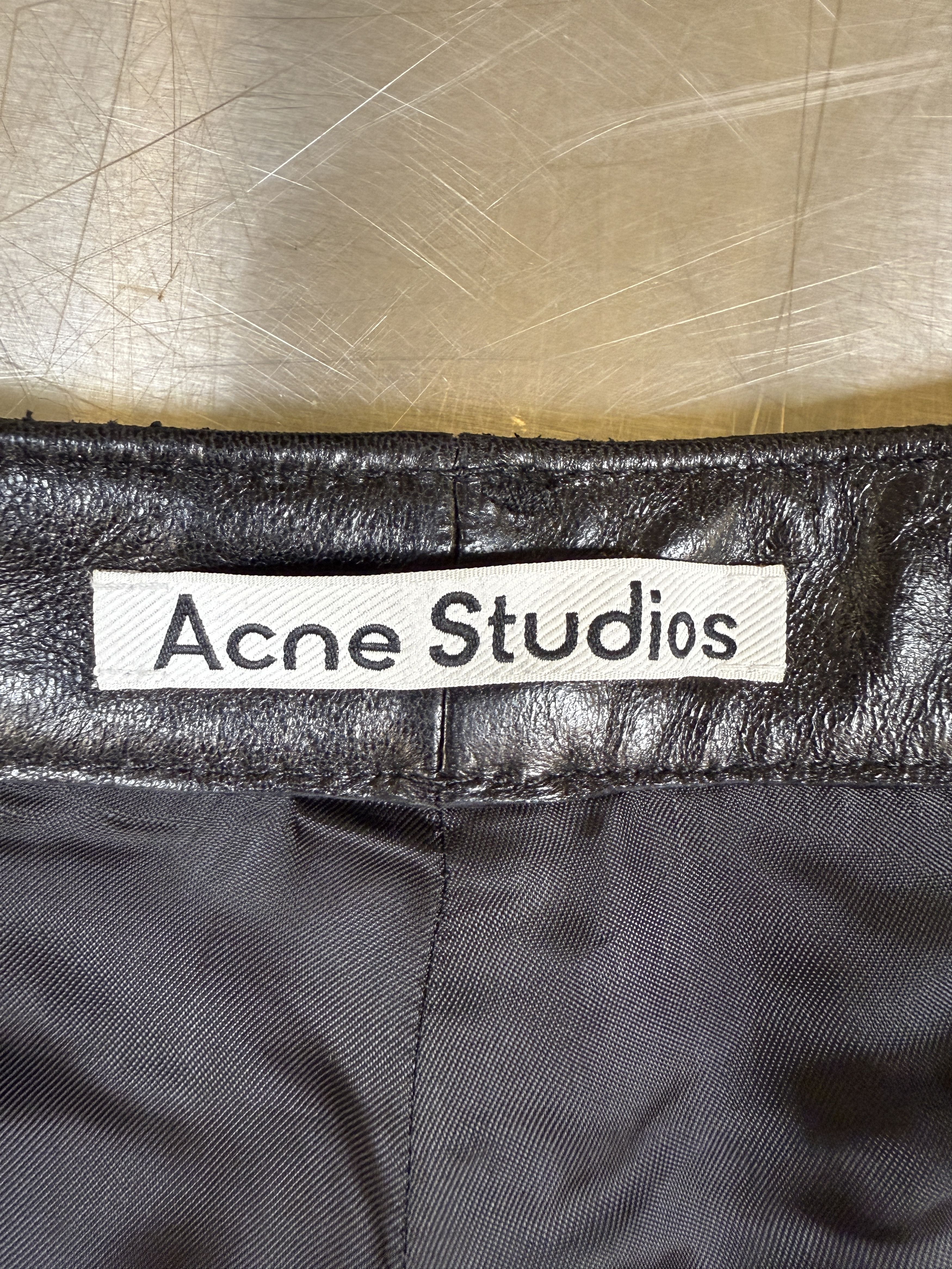 Acne Studios $1835 Acne Studios Paneled Leather Pants Size 27" / US 4 / IT 40 - 9 Thumbnail