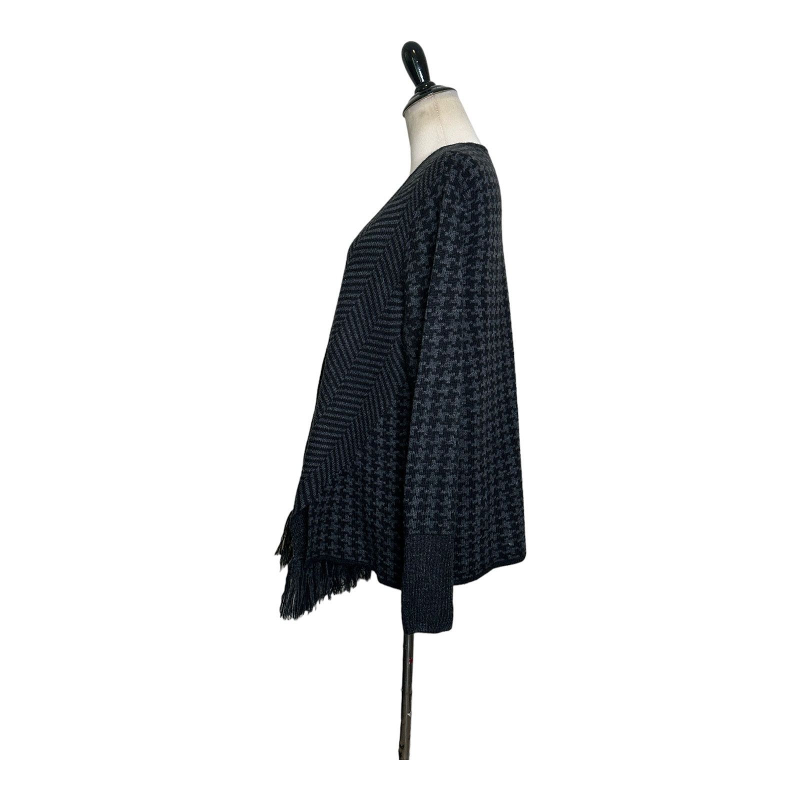 THAKOON Thakoon herringbone knit fringe cardigan sweater size Large Size L / US 10 / IT 46 - 7 Thumbnail