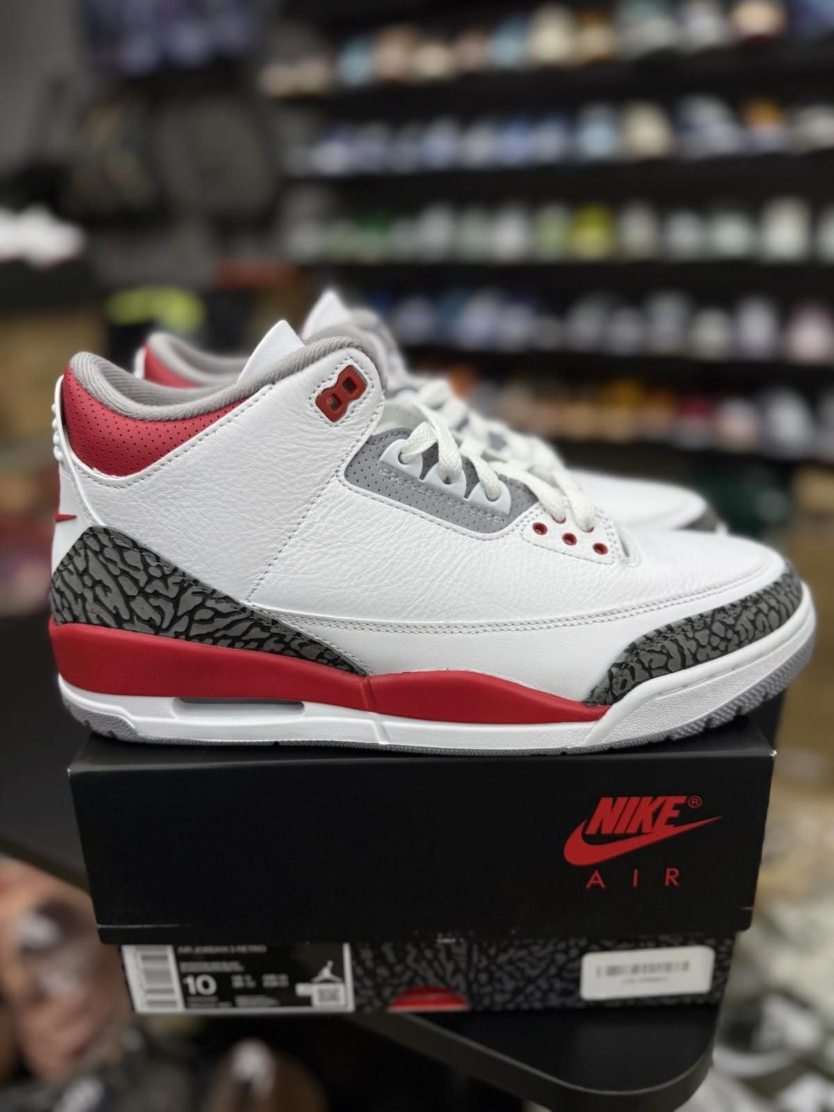 Jordan Brand Air Jordan 3 Fire Red 2022 DN3707-160 Size 10 (NEW) Size US 10 / EU 43 - 11 Thumbnail