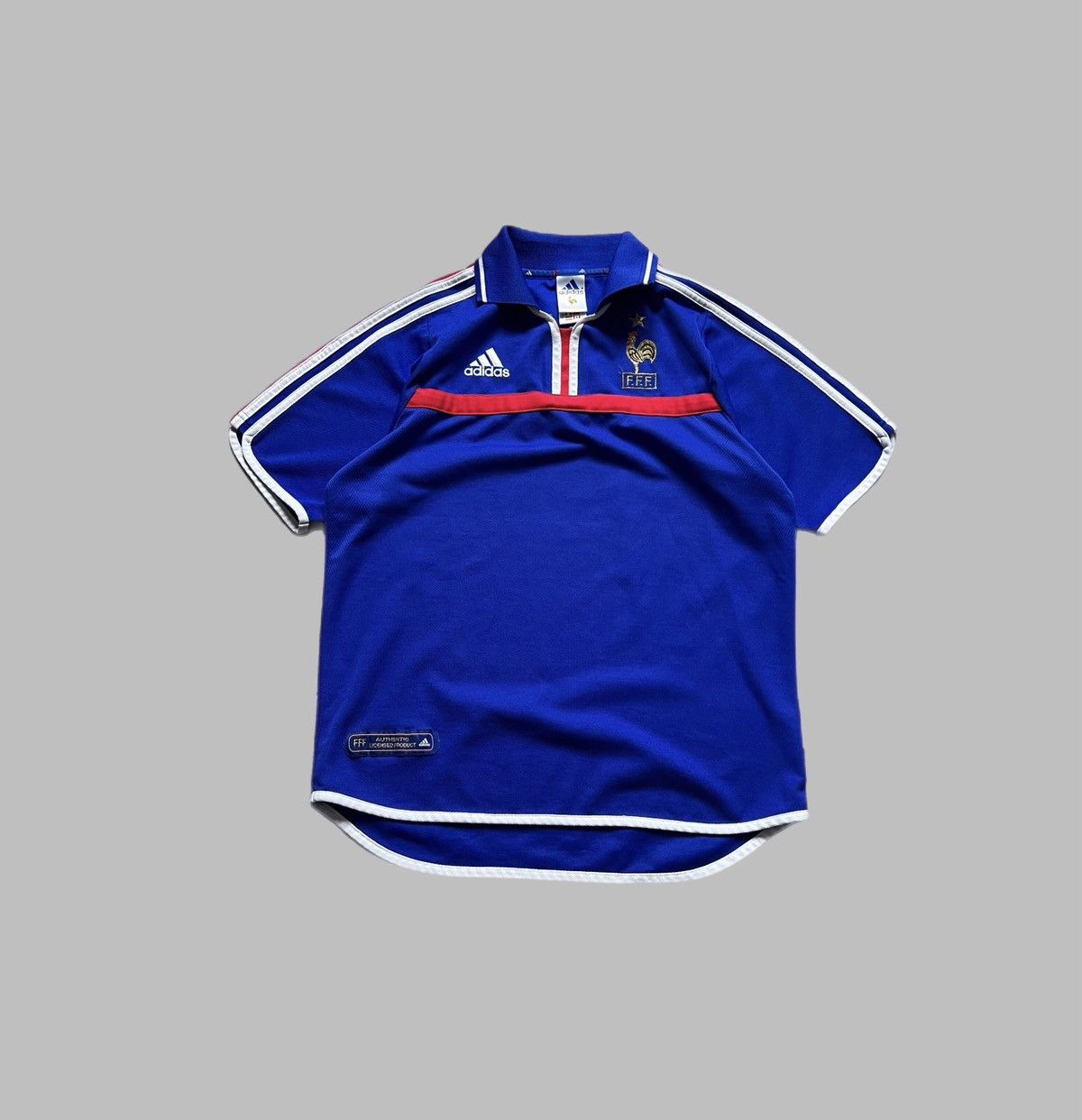 Adidas × Vintage FRANCE 2000 2002 HOME FOOTBALL SOCCER JERSEY ADIDAS sz XL Size US XL / EU 56 / 4 - 1 Thumbnail